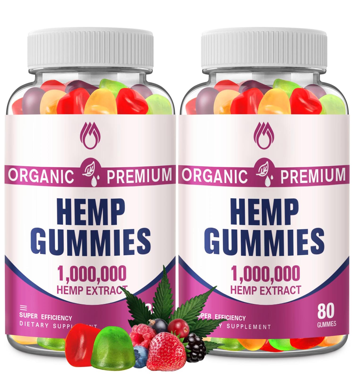 MSLOTAL Hemp Gummies High Potency Edible Bear Gummy for Adults Vegan (2 Packs) - Buy Online on GoSupps.com