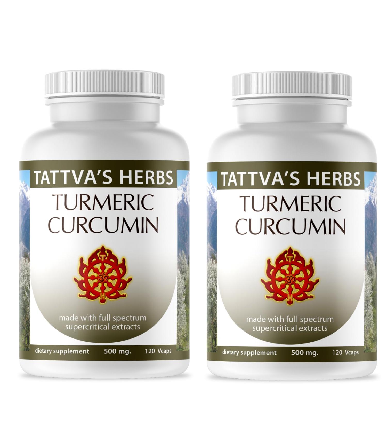 Tattva's Herbs Turmeric Curcumin with Black Pepper Supplement Turmeric Capsules Antioxidant Support 2 Pack 240 Count from 120 Count (Pack of 2) - Buy Online on GoSupps.com
