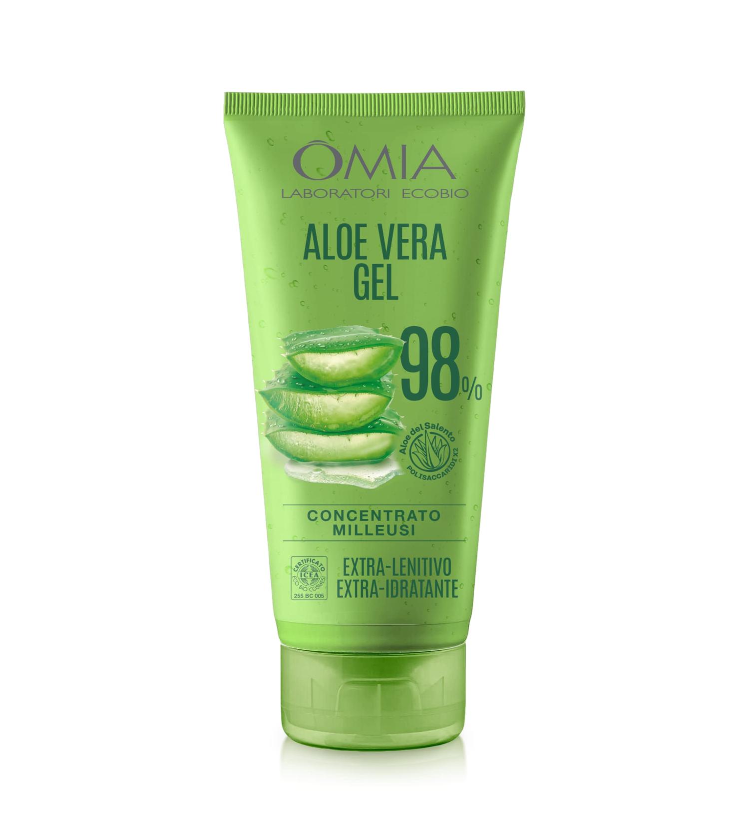 Omia Gel Eco Bio with 98% Aloe Vera from Salento - Hydrating Soothing & Refreshing Gel for Dry Skin - Non-Greasy Formula - Buy Online on GoSupps.com