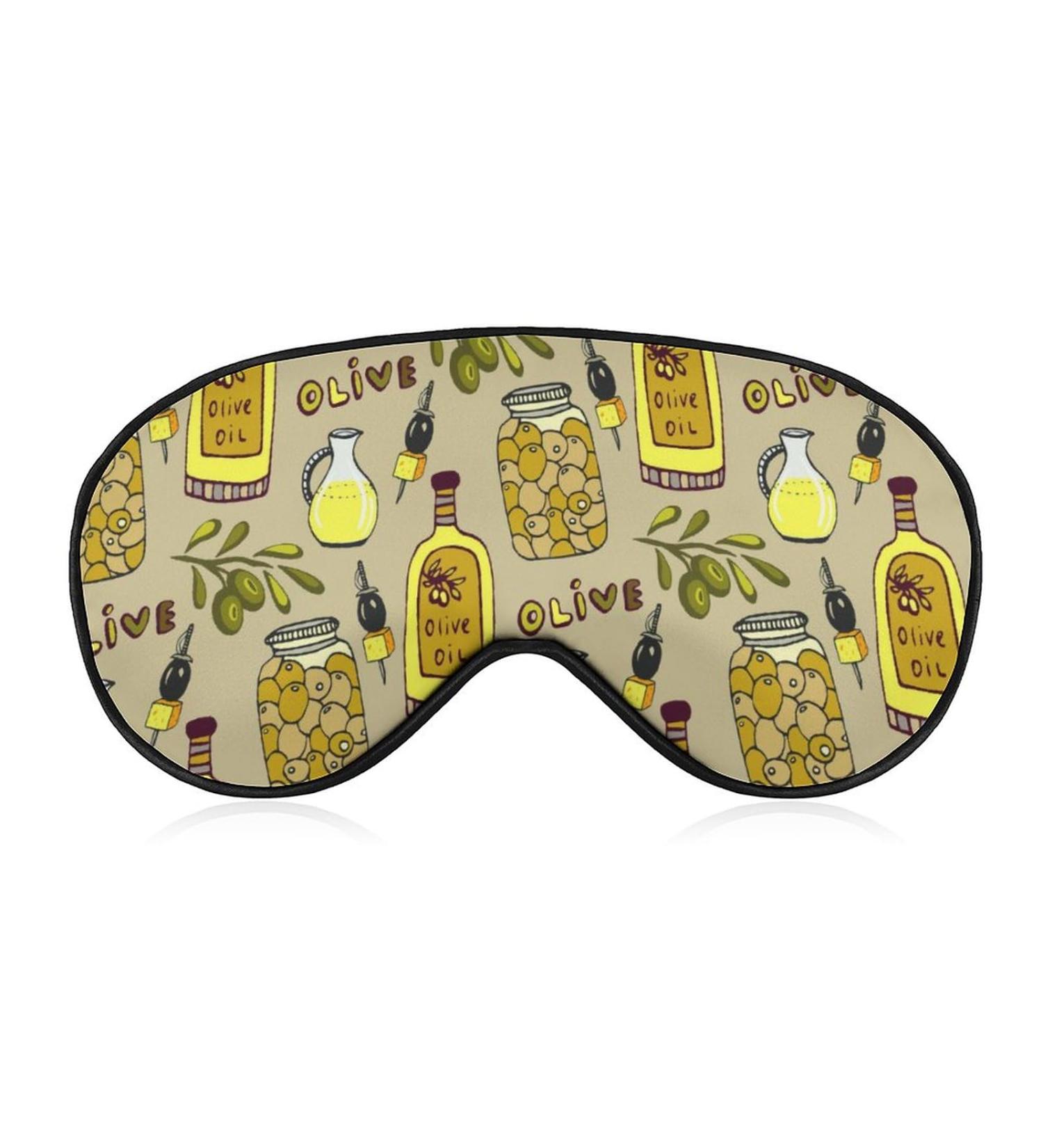 Bright Olives Seamless Sleep Mask - Adjustable Strap, Blocks Light, Ideal for Men and Women - Travel, Nap, and Night Sleep Blindfold - Buy Online on GoSupps.com