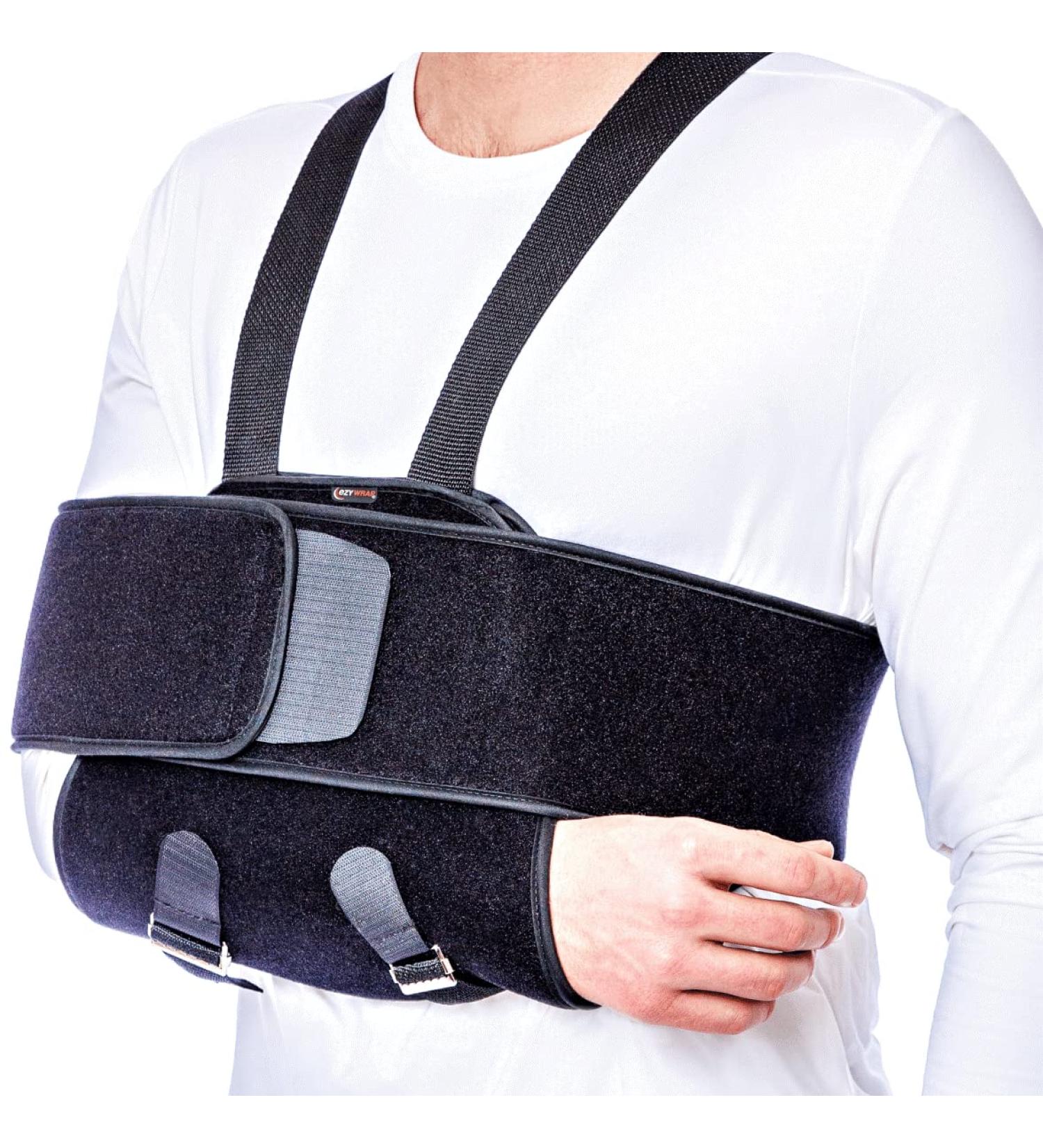 Ezy Wrap Sling and Swathe Shoulder Immobilizer - Adjustable Brace for Shoulder Support and Pain Relief - One-Size Arm Sling for Rotator Cuff - Men & Women - Buy Online on GoSupps.com