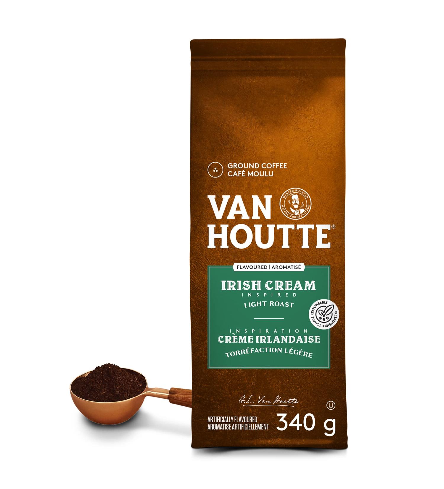 Van Houtte Irish Cream Ground Coffee 340g Can Be Used With Keurig Coffee Makers Irish Cream 1 Count ( Pack of 340 G ) - Buy Online on GoSupps.com