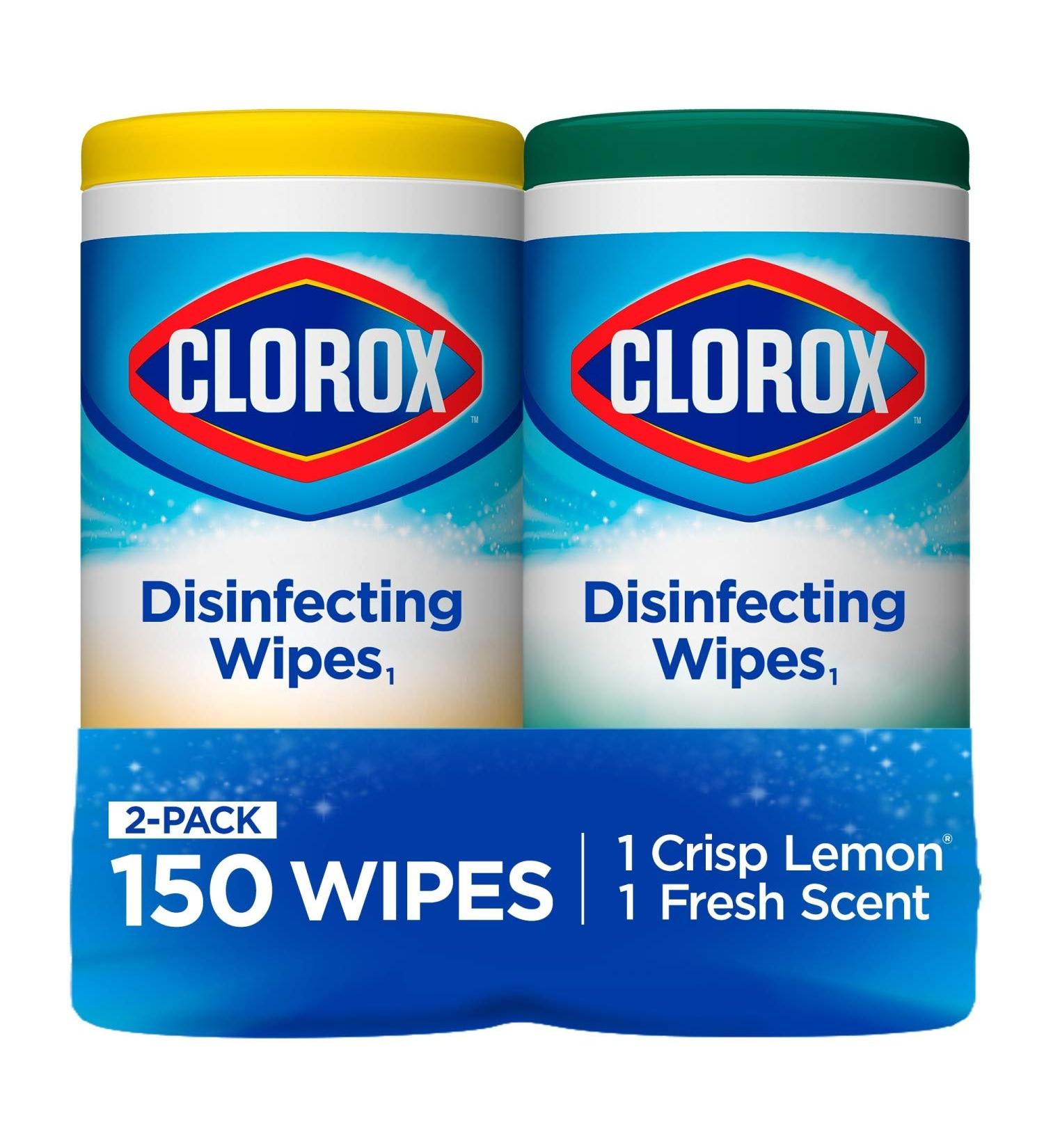 Clorox Disinfecting Wipes Value Pack - 75 Count Each (Pack of 2) | Bleach Free Cleaning Wipes - Buy Online on GoSupps.com