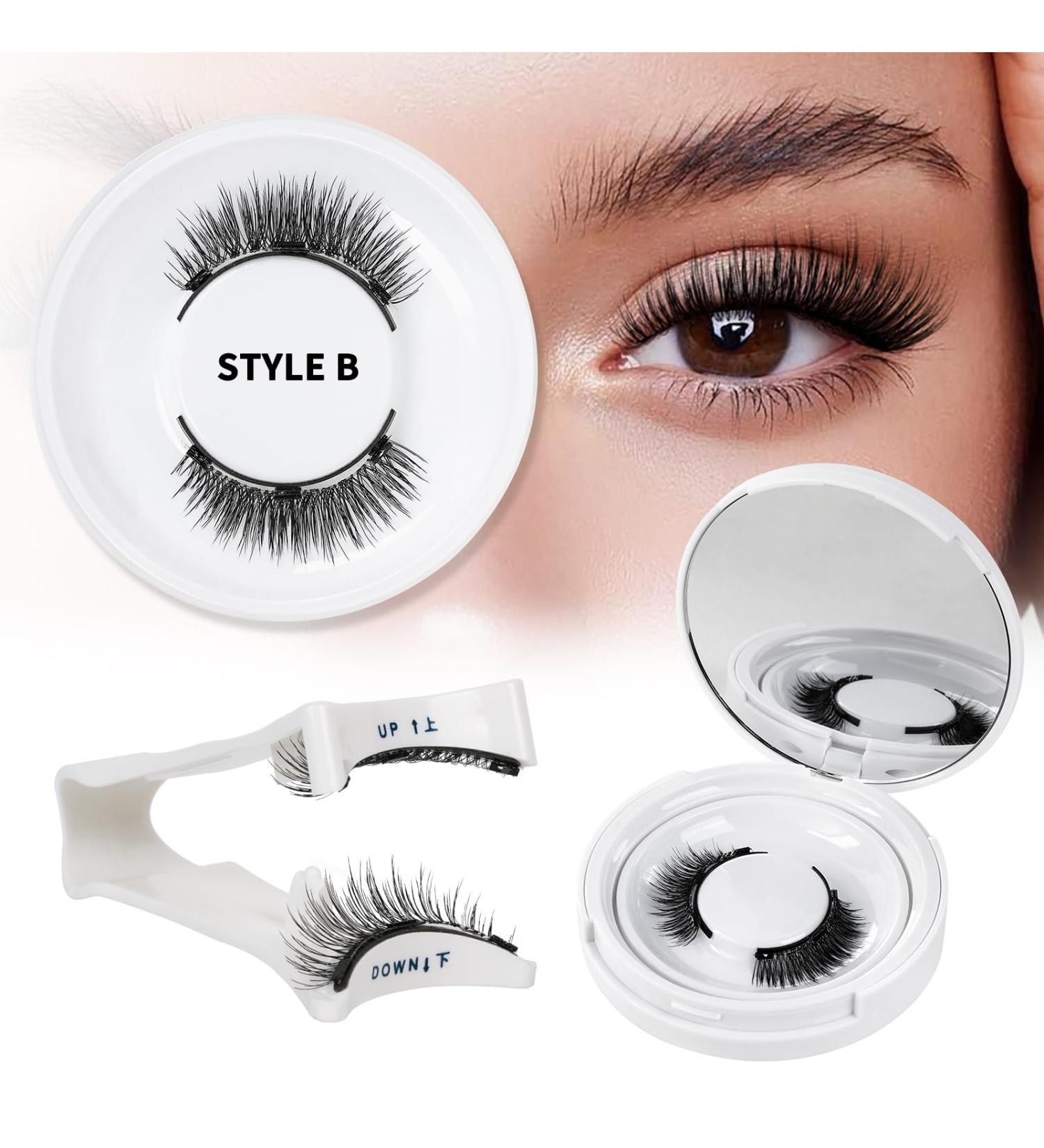 QUEWEL Magnetic-Eyelashes with Applicator Natural Look 1 Pair Reusable Magnetic Lashes No Glue Needed Eyelashes Magnetic Easy to Wear and Remove with Instructions(Magnetic Eyelash Kit style B) Magnetic eyelash kit style B-1 pair - Buy Online on GoSupps.com
