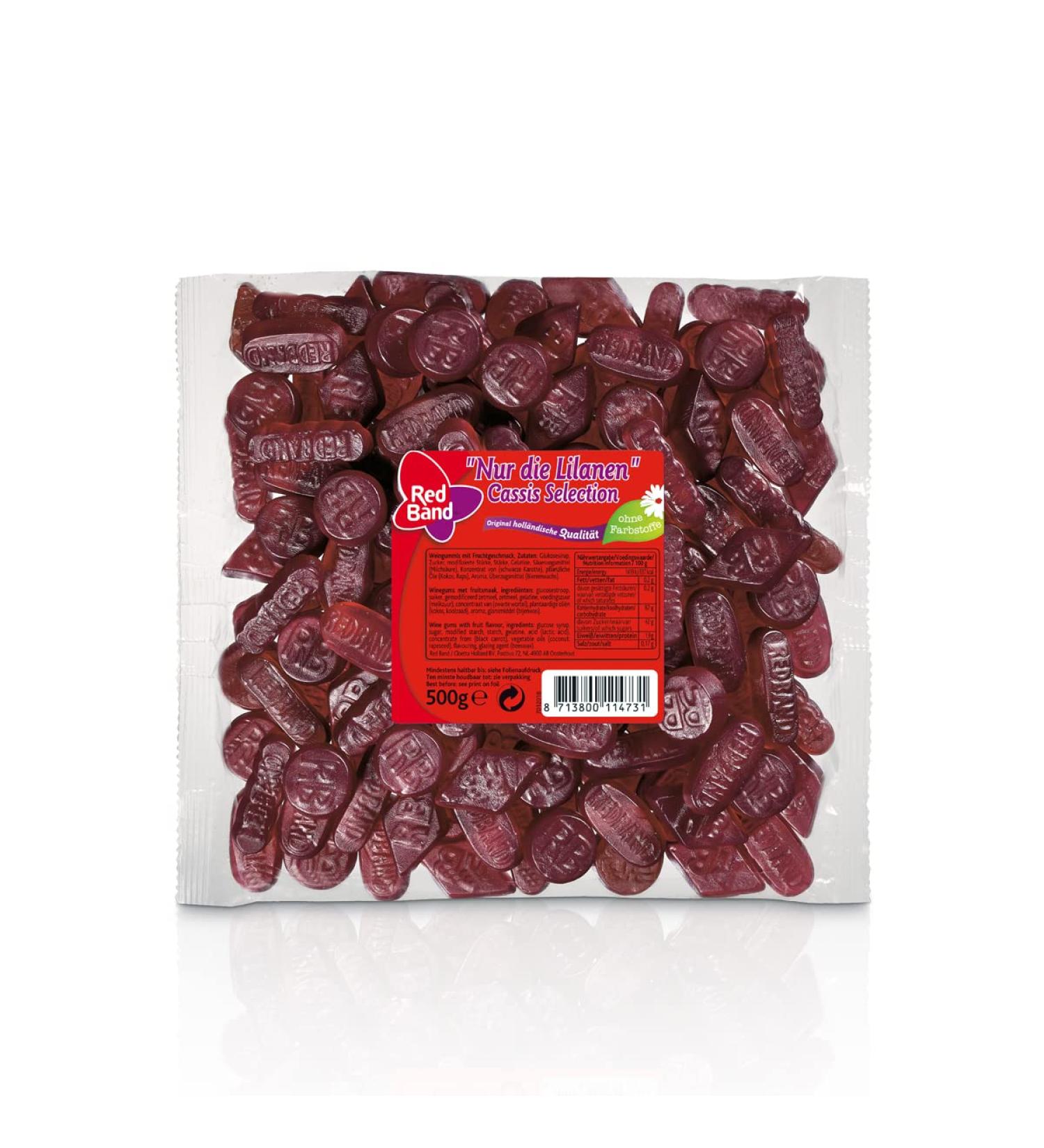 n.v. Red Band Nur die Lilanen Blackcurrant Selection Colourant Free 500g