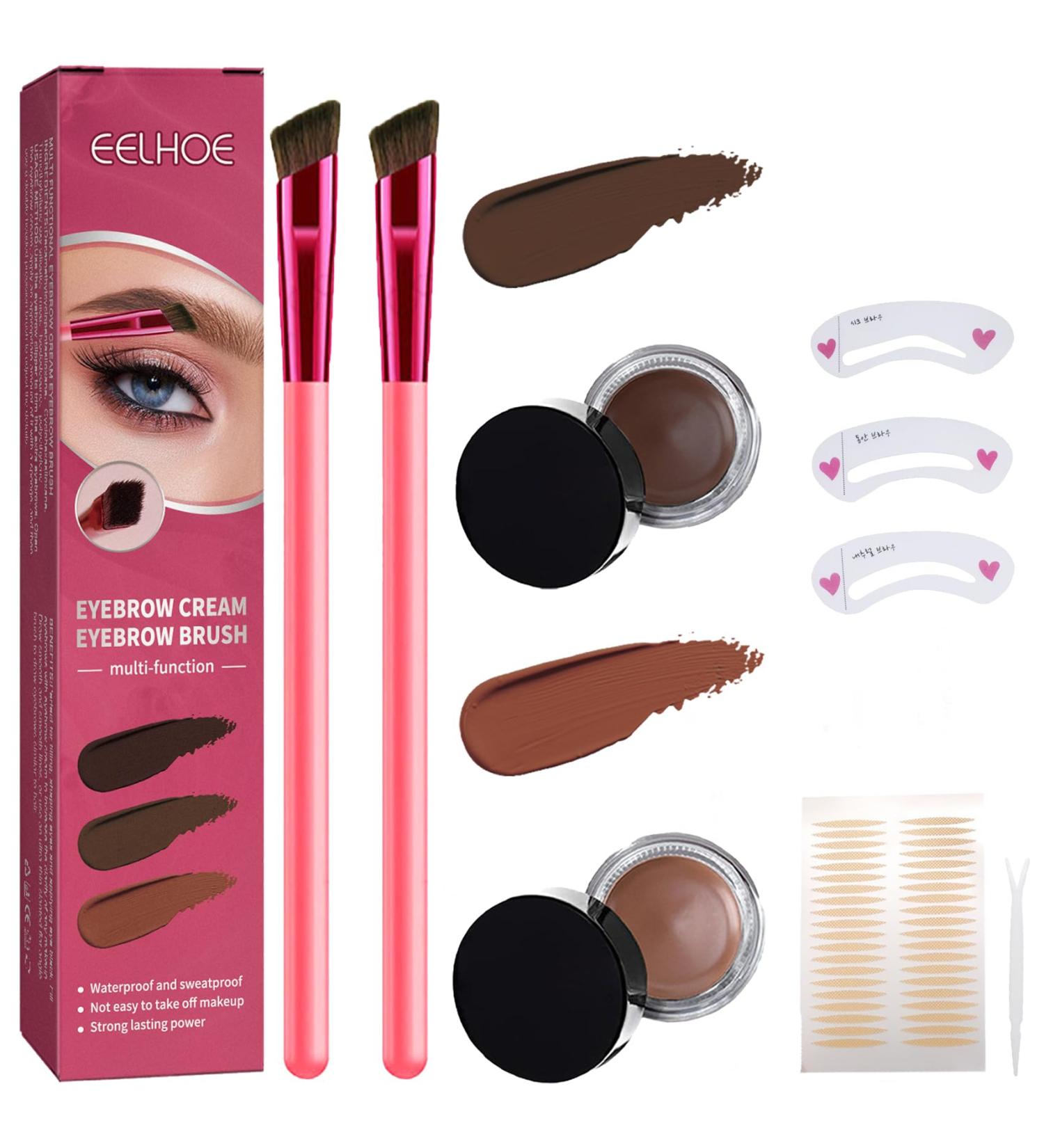 Home Eyebrow Care Kit 4D Laminated Anjoize - Eyebrow Brush 4D Laminated Brow Home-Grooming Kit Fine-Stroke Long Lasting Waterproof and Smudge-Proof with Starter Tools (2PCS Light Brown+Dark Brown) 2PCS Light Brown+Dark Brown - Buy Online on GoSupps.com