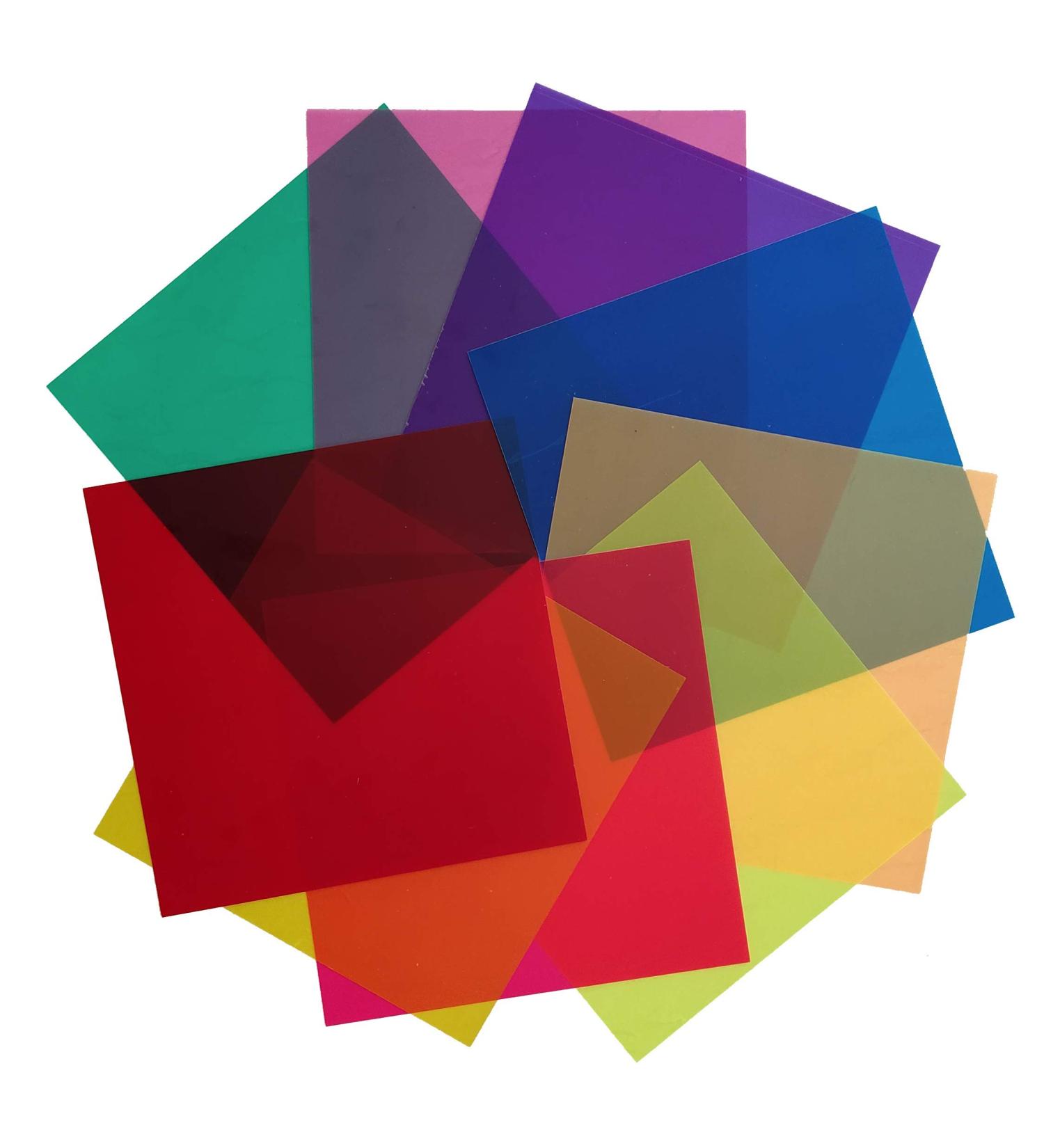 Best Starloop 18 Pack Light Gels Colored Overlays Transparency Color Film Plastic Sheets Correction Gel Light Filter Sheet  20x20cm 9 Assorted Colors 2 Sets - Buy Online on GoSupps.com