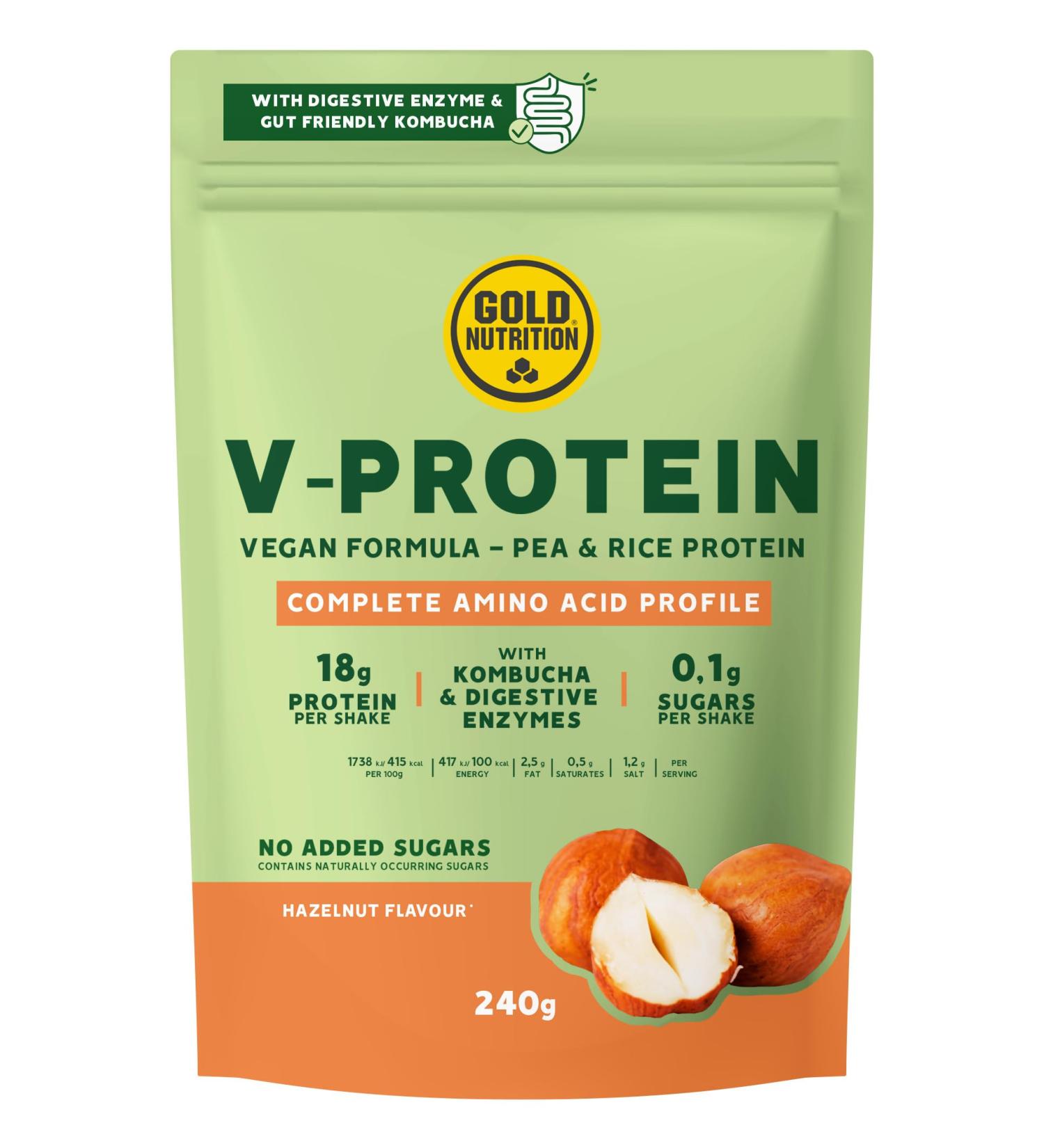 GoldNutrition V protein 240 g hazelnut flavor