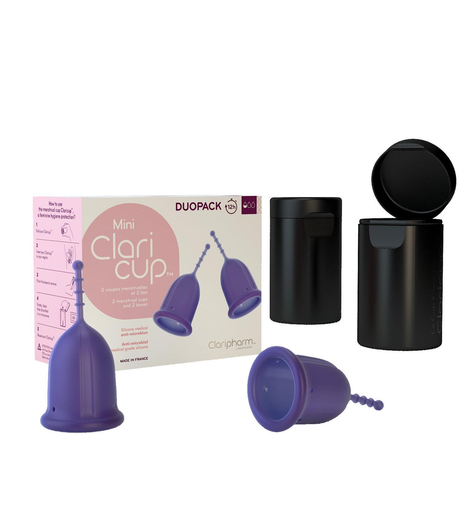 Shop Claripharm Duopack: 2 Claricup Menstrual Cups Size 0 Eco-Friendly & Comfortable - Buy Online on GoSupps.com
