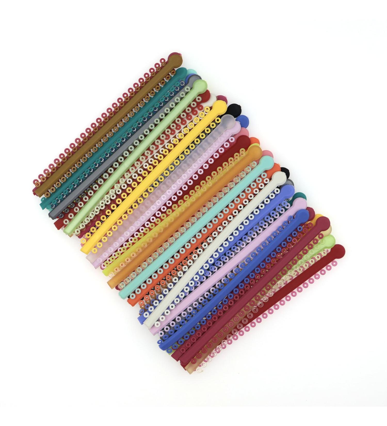 1000 Mixed Color Orthodontic Dental Ligature Ties - Elastic Bands for Brackets & Braces Treatment - Buy Online on GoSupps.com