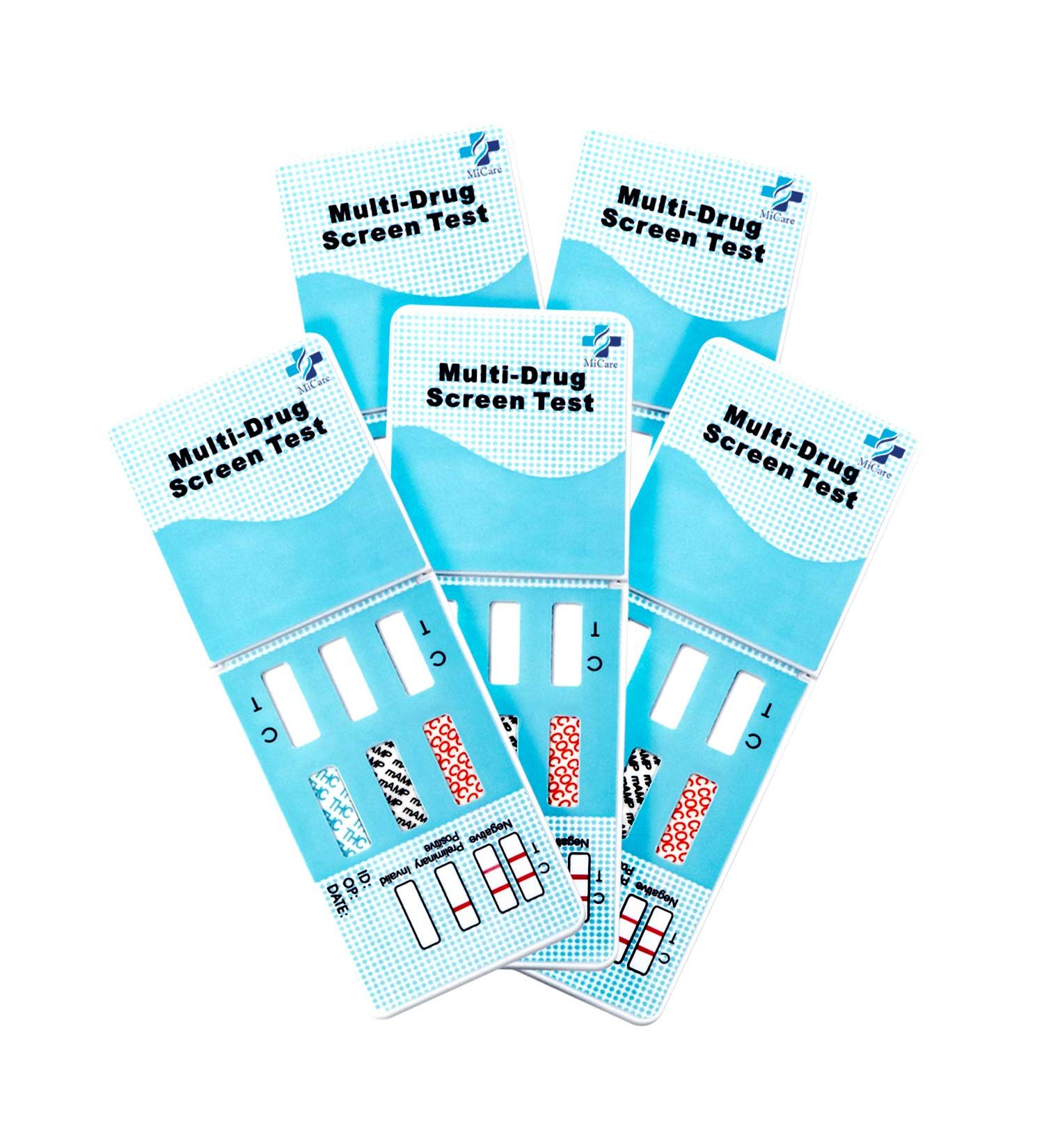 MiCare 5pk 3-Panel Urine Test Card (COC/mAMP/THC) - MI-WDOA-234 - Buy Online on GoSupps.com
