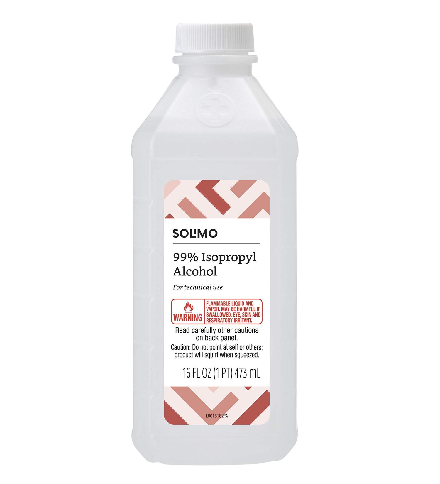 Solimo 99% Isopropyl Alcohol 16 Fl Oz - Technical Use - Pack of 1 - Buy Online on GoSupps.com