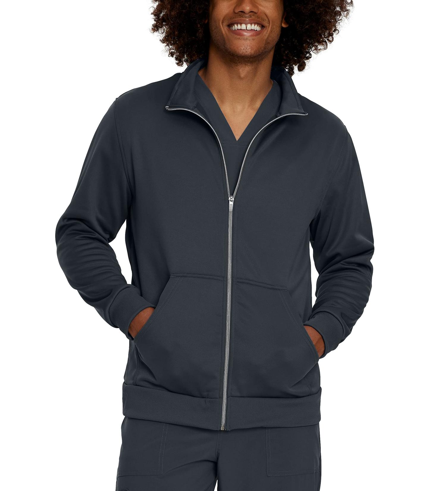 Urbane Performance Men's Scrub Jacket 9972 Graphite - Tailored Fit, Stretch, Zip-Front, 2 Pockets - Buy Online on GoSupps.com