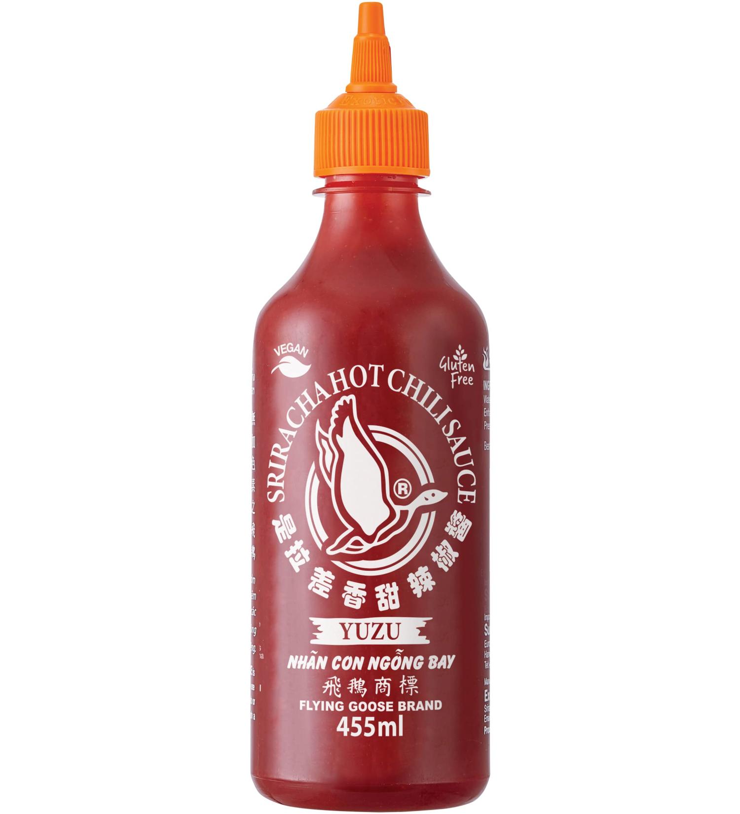 Sriracha Hot Chilli Sauce with Yuzu 455ml by Flying Goose Sriracha Yuzu 455 ml (Pack of 1)