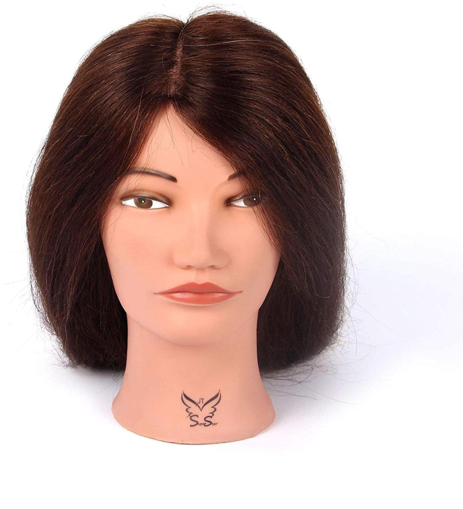 16 Inch Female Adjustable Tailor Puppet & Training Head Hazy Mannequin for Cosmetics & Hair Styling - Buy Online on GoSupps.com