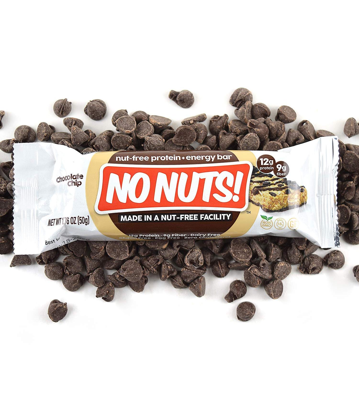 Nut-Free Vegan Chocolate Chip Protein Bars | Organic & Kosher | Non-GMO 12 Count Pack | Egg and Dairy-Free Dairy-Free Bars - Buy Online on GoSupps.com