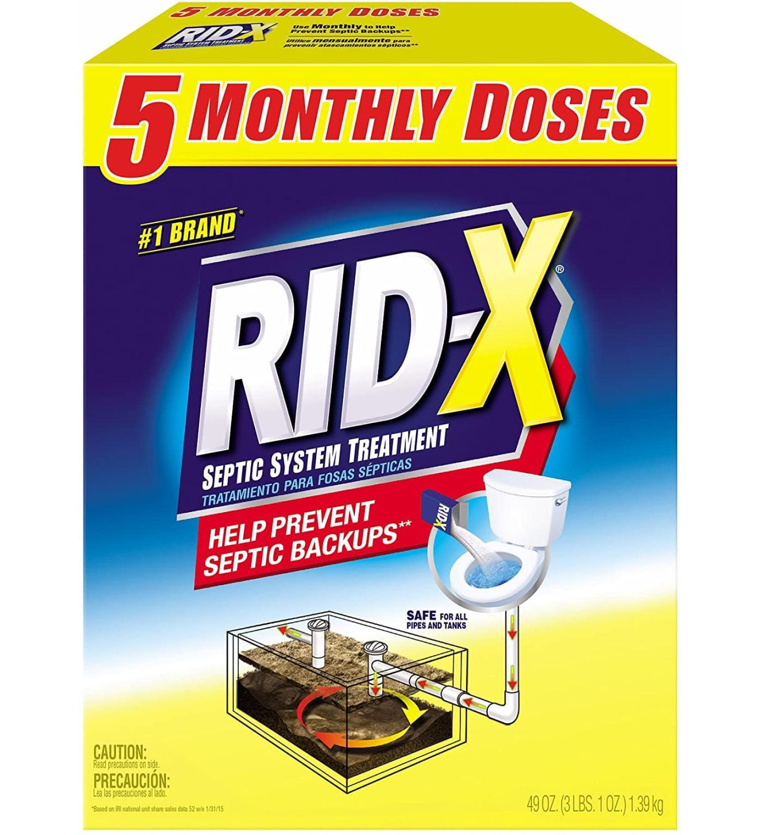 Rid-X Septic Tank System Treatment, 5 ct.