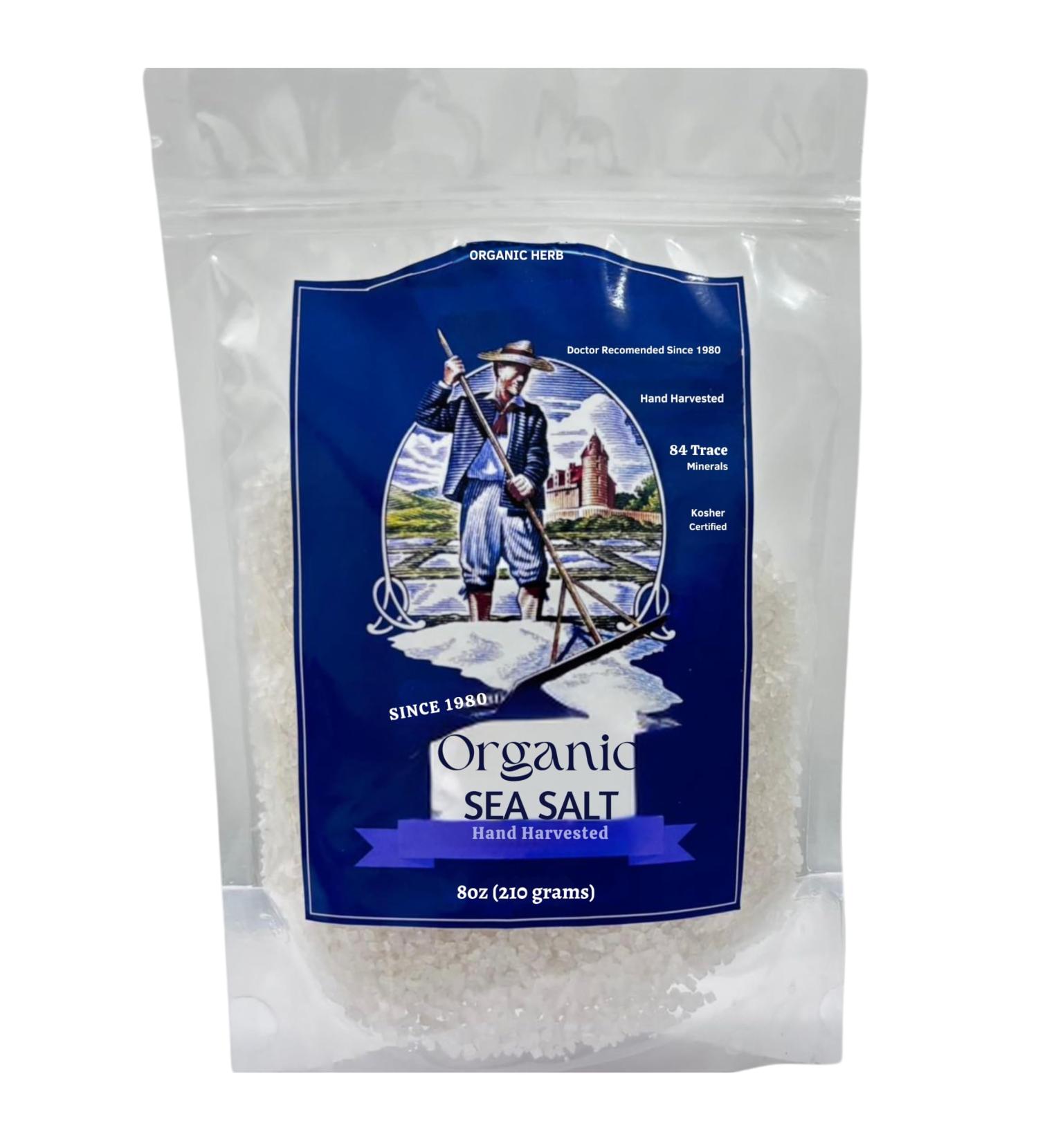 Sea Salt Flakes Coarse Dry Hand Harvested Low in Sodium Perfect for Cooking 5x More Minerals than Regular Salt Resealable Bags 8.81oz (230 Grams) - Buy Online on GoSupps.com
