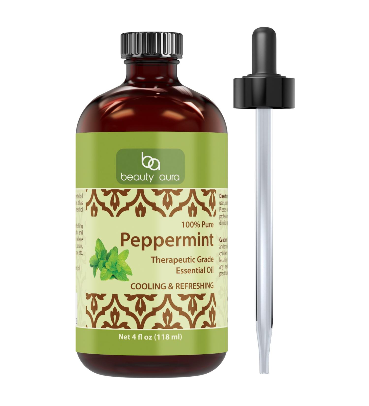 100% Pure Peppermint Essential Oil - Undiluted Therapeutic Grade (4 Fl Oz / 60 Ml) - International Shipping Available - Buy Online on GoSupps.com