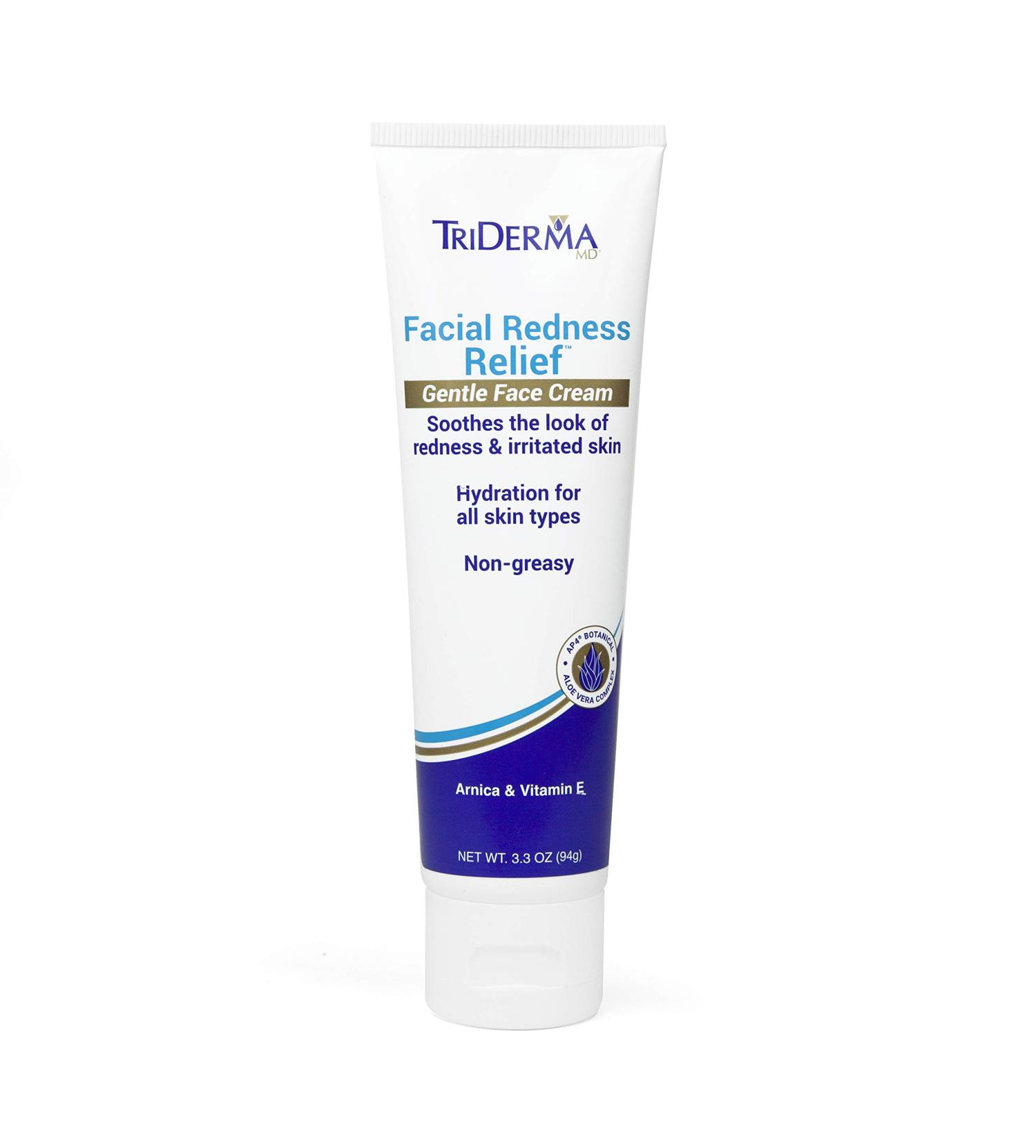 TriDerma Facial Redness Relief Gentle Face Cream - 3.3 oz (Pack of 1) - Buy Online on GoSupps.com
