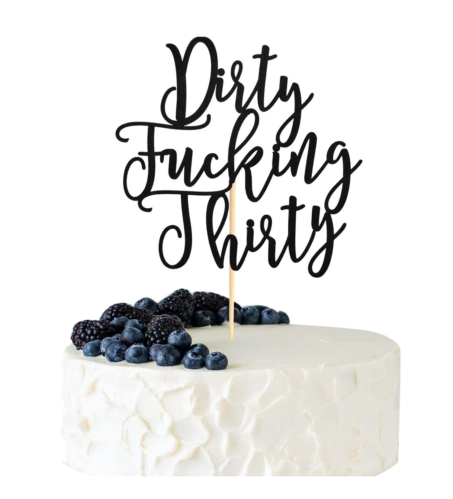 Arthsdite Dirty Thirty Cake Topper - 30th Birthday Cake Topper Dirty Thirty Birthday Cake Decorations Happy 30th Birthday Party Decorations Supplies (30th Birthday Cake Topper) - Black Glitter - Buy Online on GoSupps.com