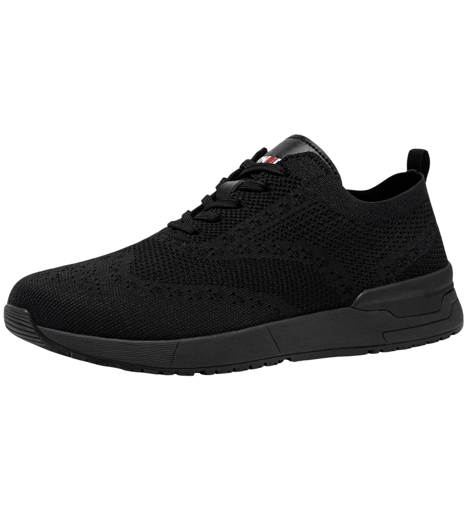LARNMERN Men's Non Slip Work Shoes - Slip Resistant Kitchen Chef Sneakers - Lightweight & Breathable - Size 9, Black - Buy Online on GoSupps.com