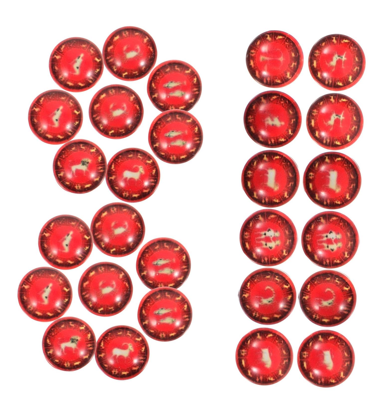 NUOBESTY 100 pcs 12 women's DIY glass charms round patch necklace Ring face Gift bra replace wrapped thank you gifts epaulets lucky beads earrings football ceramic tile shoulder epaulets - Buy Online on GoSupps.com