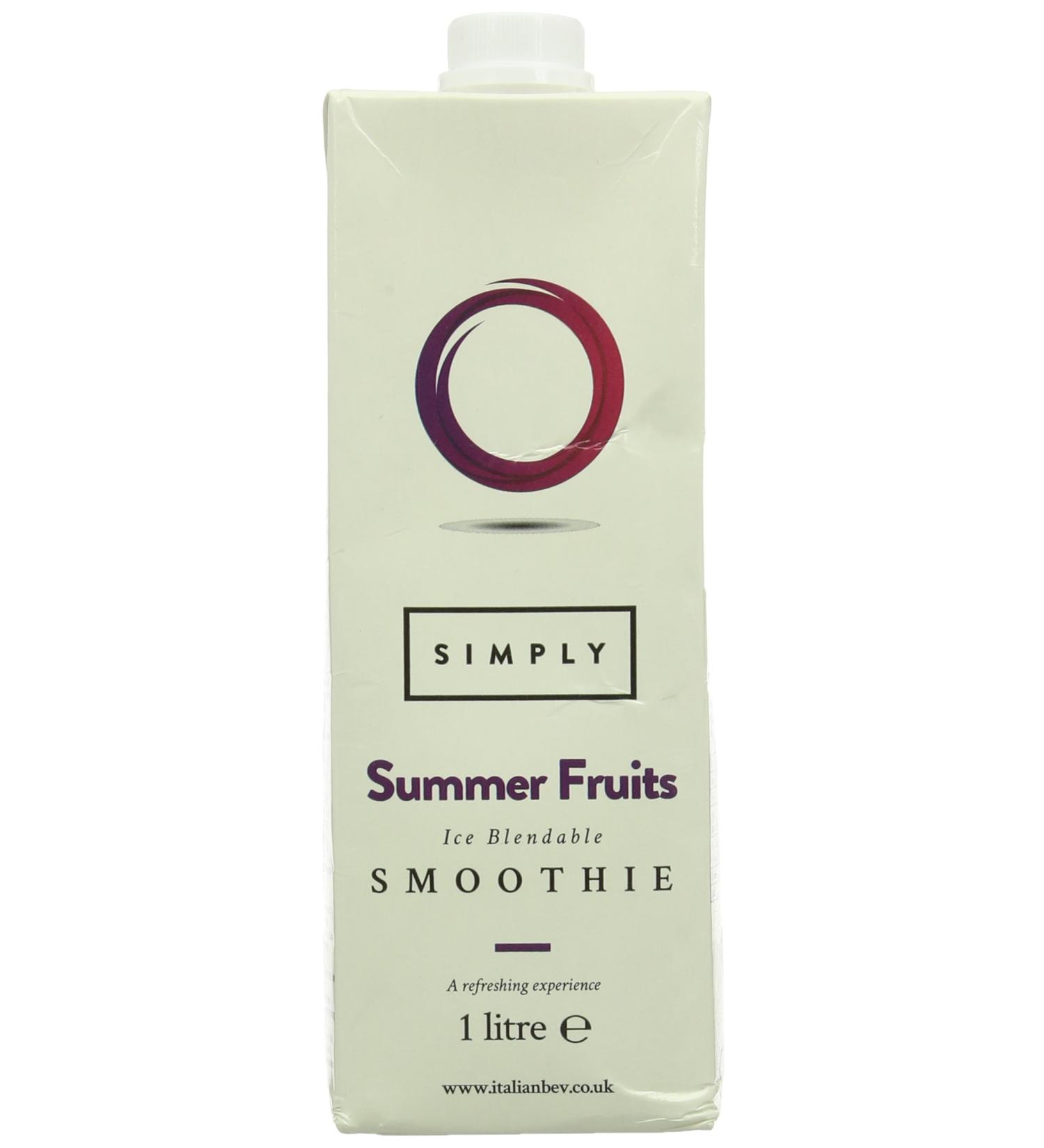 Summer Fruits Vegan Smoothie Mix - Concentrated Blend with Real Fruit Puree (1 Litre) - Buy Online on GoSupps.com
