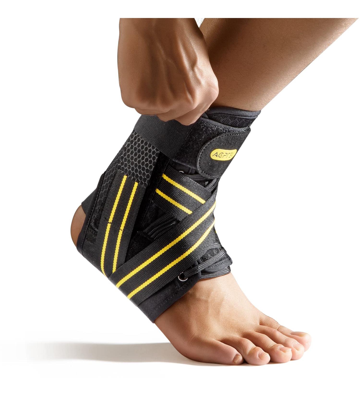 AGPTEK Ankle Brace for Men & Women | Adjustable Ankle Support Stabilizer for Injury Recovery, Sprain, Joint Pain, Achilles Tendon | Lace-up Sports Protection (Size M 12-13) - Buy Online on GoSupps.com
