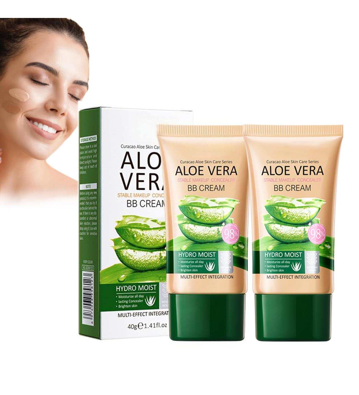 BB cr me de maquillage l'aloe vera cr me anti-cernes BB longue dur e et couvrante apaisante pour la peau matifiante pour un teint parfait v g talienne et test e dermatologiquement (naturel) Naturel. - Buy Online on GoSupps.com