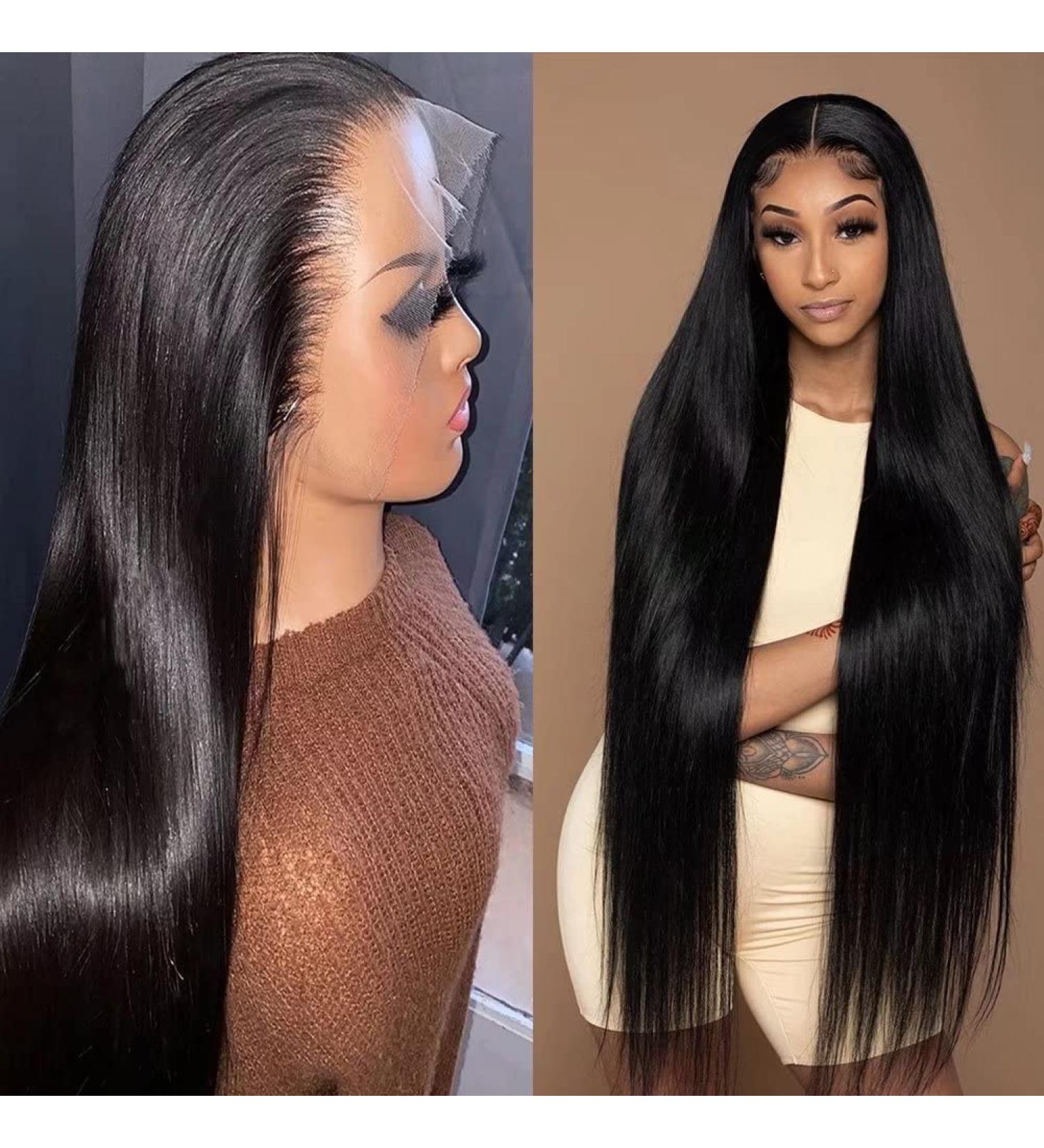 Bele 13x4 Transparent Lace Front Wig 22 inch 180% Density | Brazilian Virgin Human Hair | Natural Color with Baby Hair | Pre Plucked HD Deep Part Lace Front Wig for Black Women - Buy Online on GoSupps.com