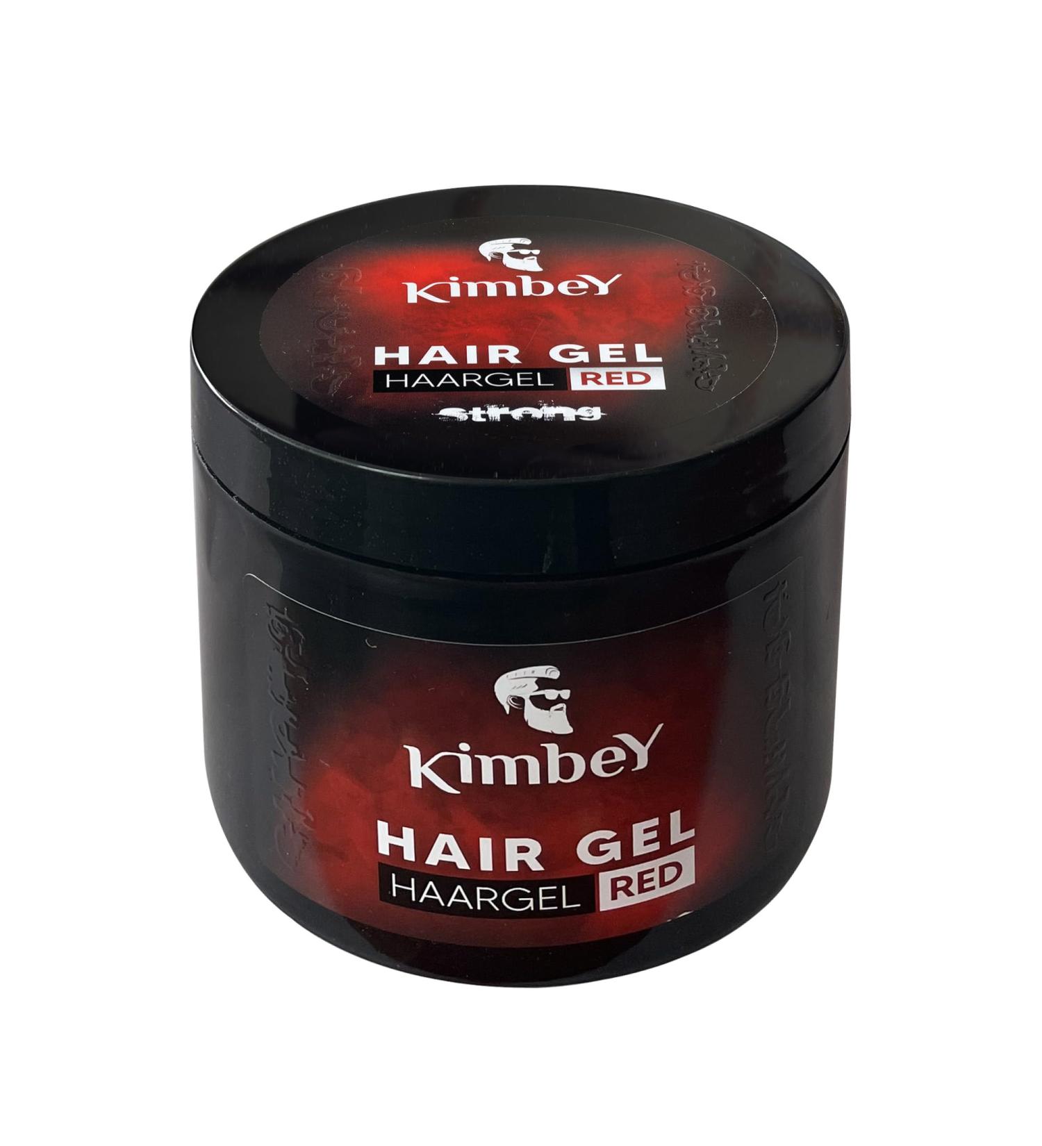 Kimbey Hairgel Strong Red 600 ml | Ultra strong hold for creative styles | Fast drying and flexible application | Ideal for medium to short hair - Buy Online on GoSupps.com