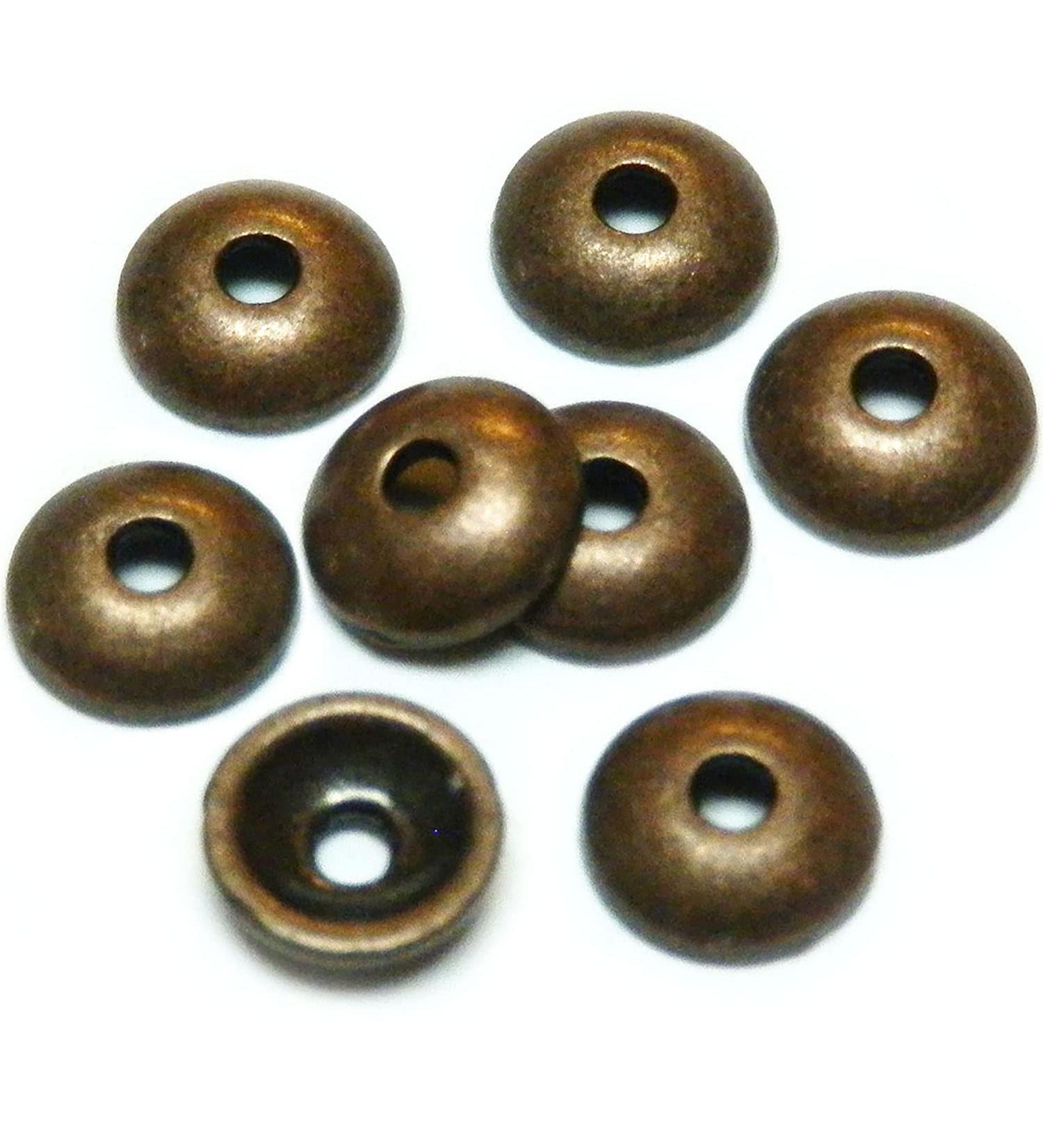 Smooth Copper Tiny Bead Caps Findings for 8mm and 10mm Round Beads - Heather's CF Jewelry Making - Buy Online on GoSupps.com