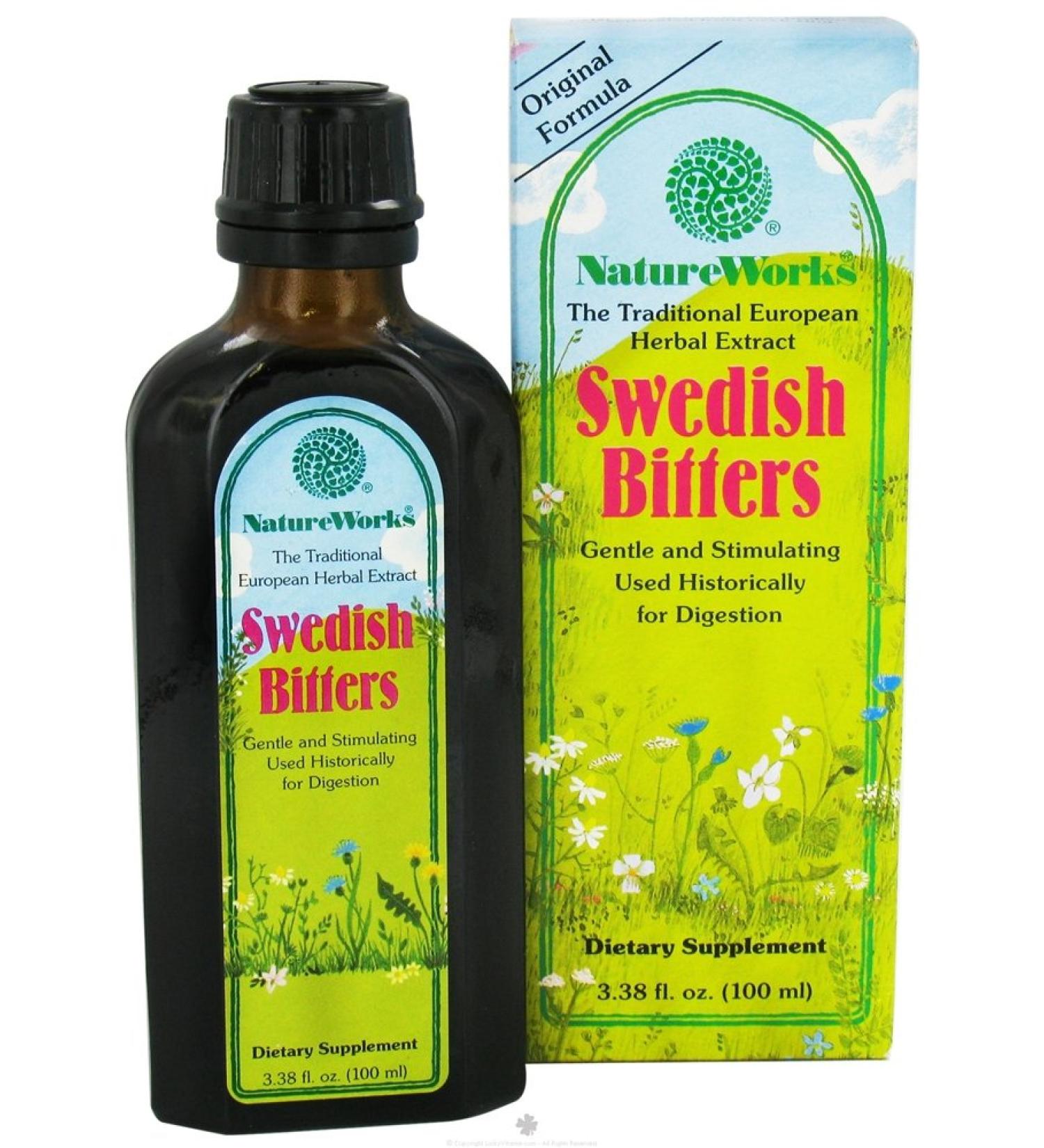 Swedish Bitters Nature Works 3.38 oz Liquid - Herbal Blend for Digestive Health | 3.38 Fl Oz (Pack of 1) - Buy Online on GoSupps.com