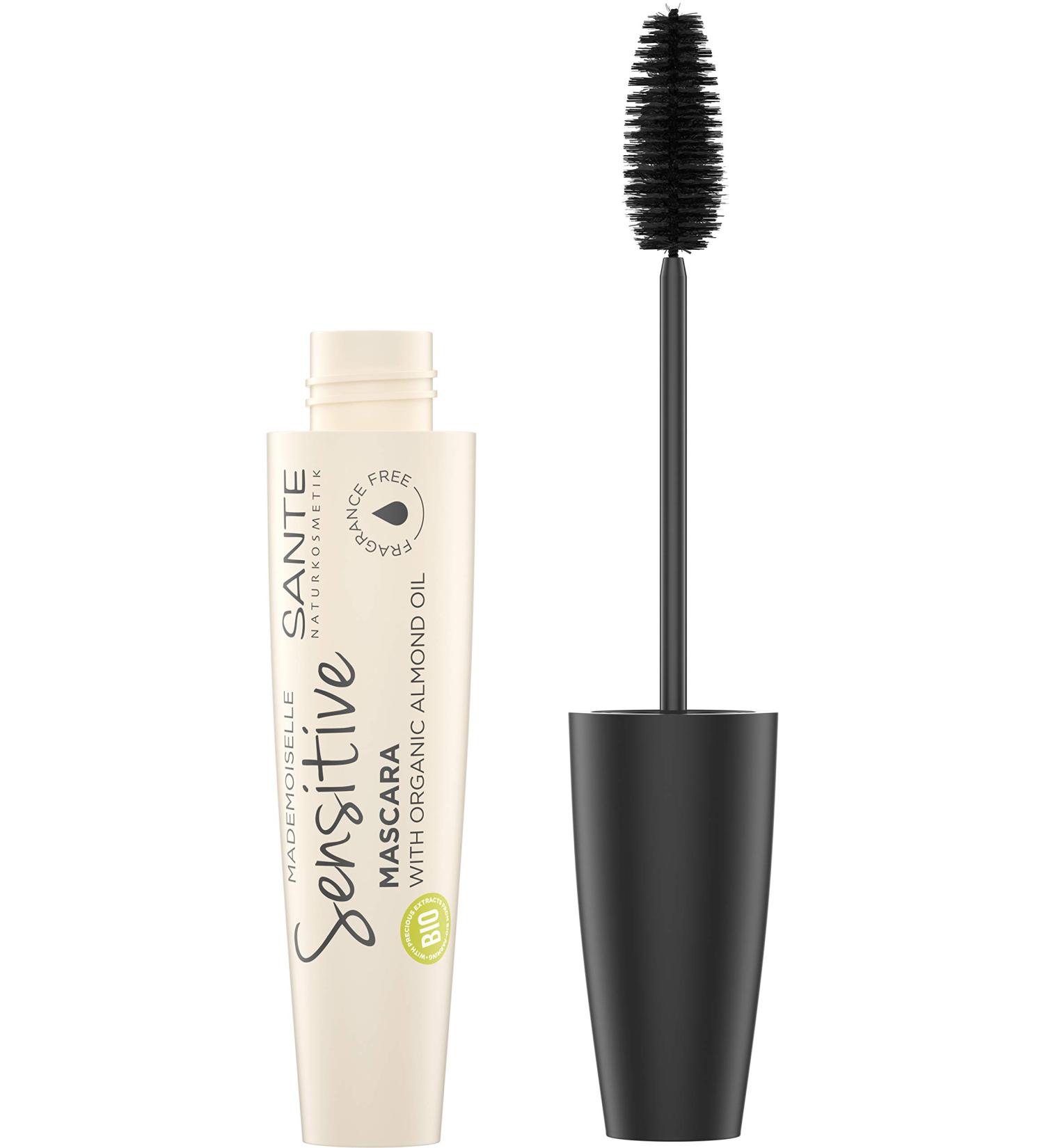 Sante Mademoiselle Sensitive Mascara 01 Black - Vegan Volume & Length Perfume Free for Sensitive Eyes - 12ml - Buy Online on GoSupps.com