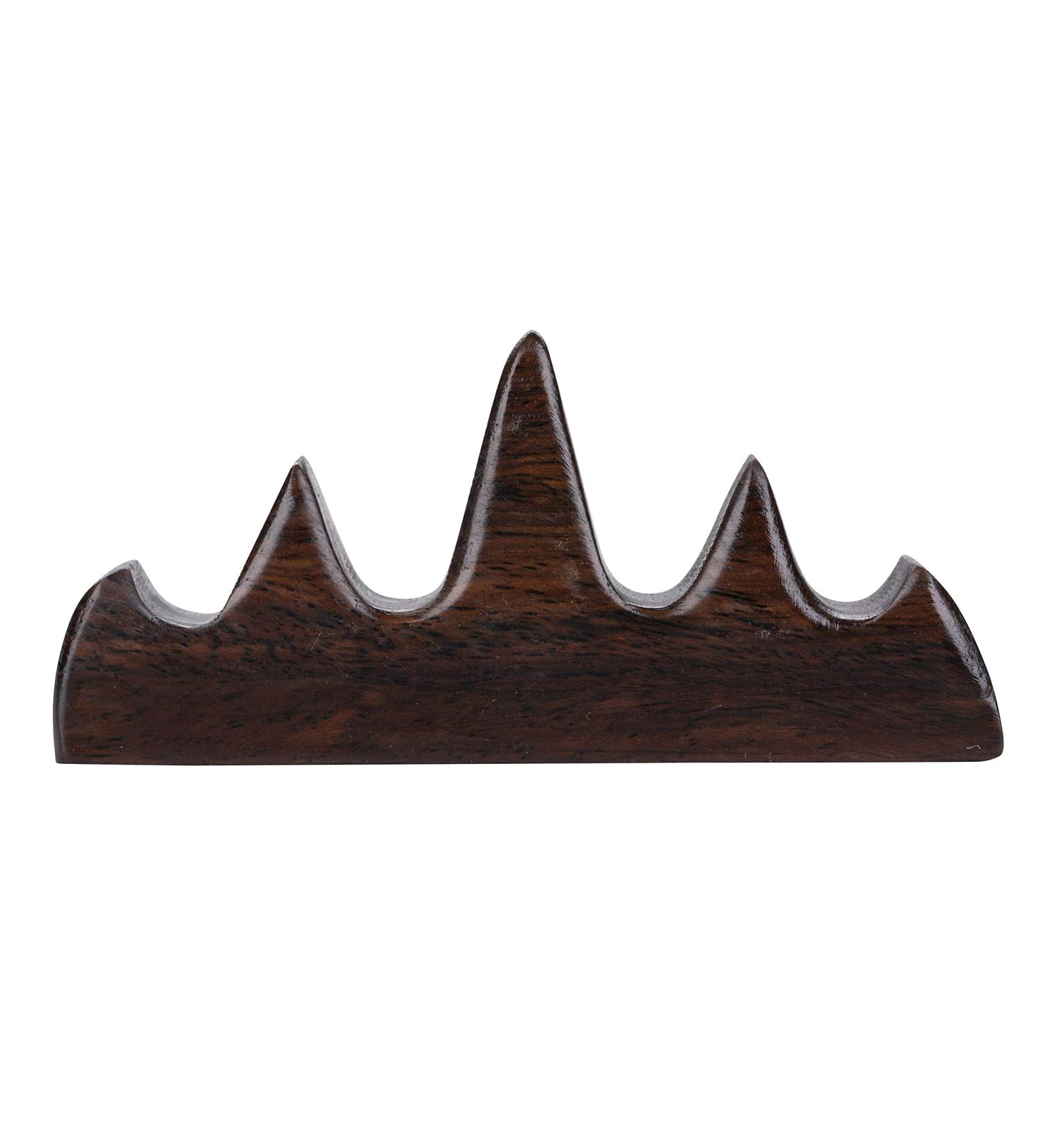 I-MART Chinese Calligraphy Brush Holder  Wooden Pen Rack Rest Stand for Writing Brushes (Rosewood) 1 Count (Pack of 1)