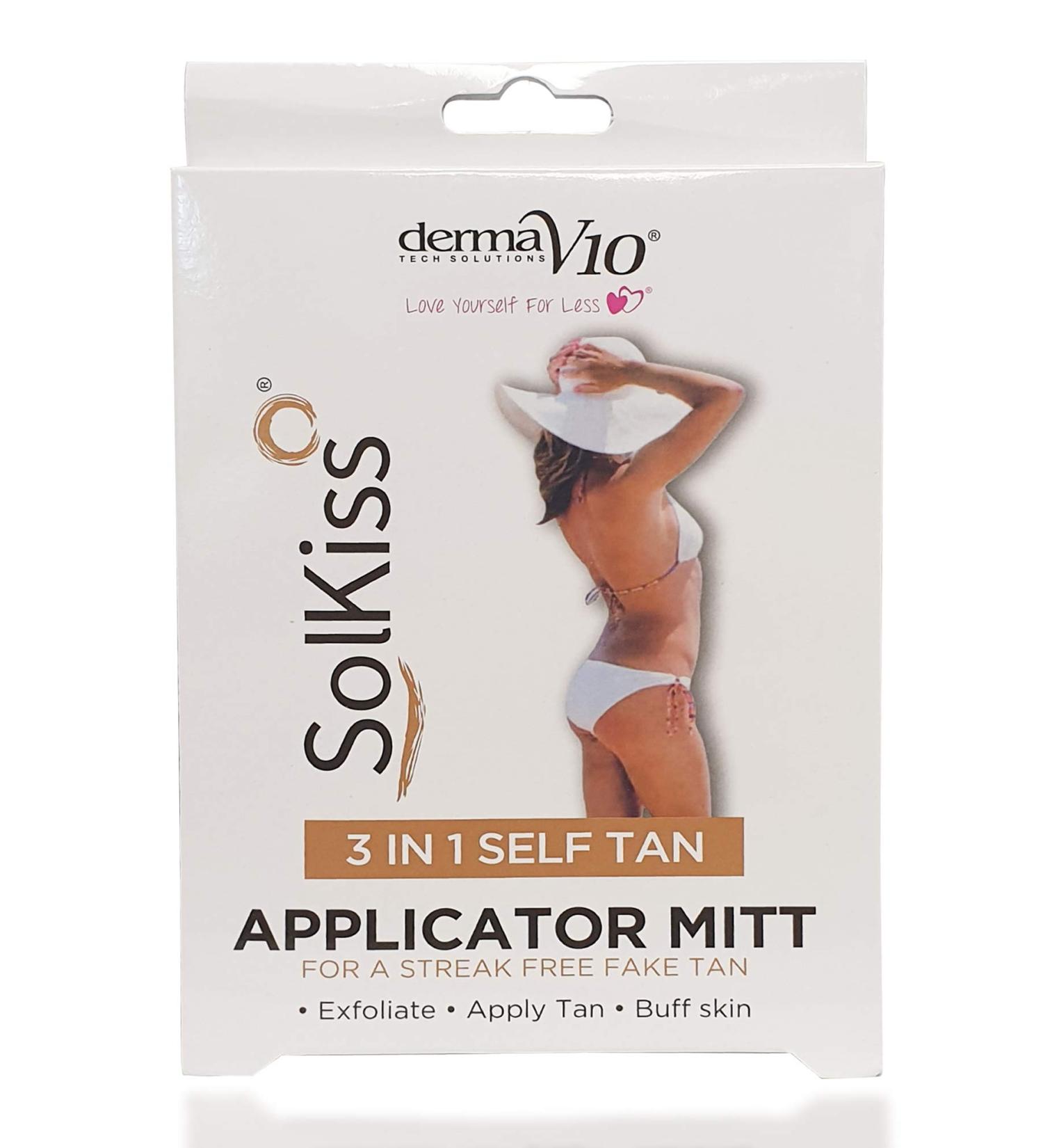 Derma V10 Solkiss 3-in-1 Self Tan Applicator Mitt - Buy Online on GoSupps.com