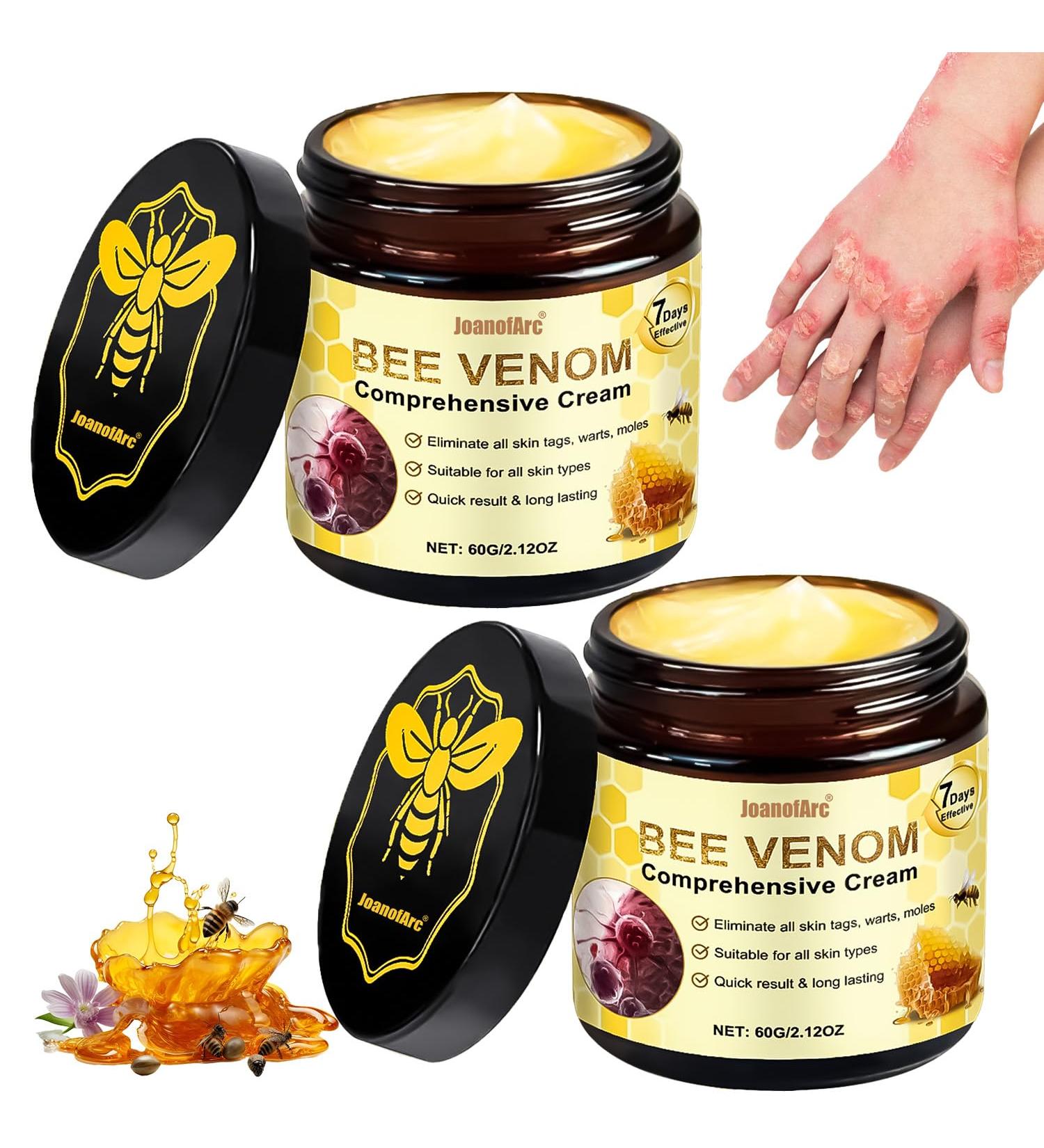 JoanofArc Bee Venom Skin Cream Sensitive Skin Tightening Care Serum for All Skin Types(2 Bottle) - Buy Online on GoSupps.com