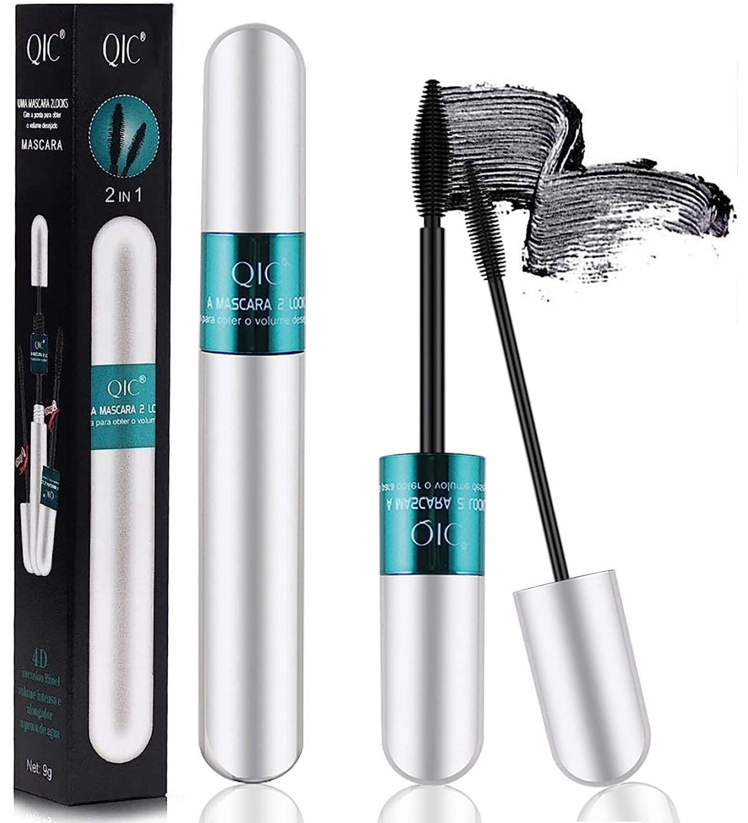 Lash Cosmetics Mascara Extension Fiber Lash Cosmetics Mascara 4d Silk Fiber Lash Mascara 2 In 1 Thrive Mascara for Natural Lengthening and Thickening Effect (2PCS) - Buy Online on GoSupps.com