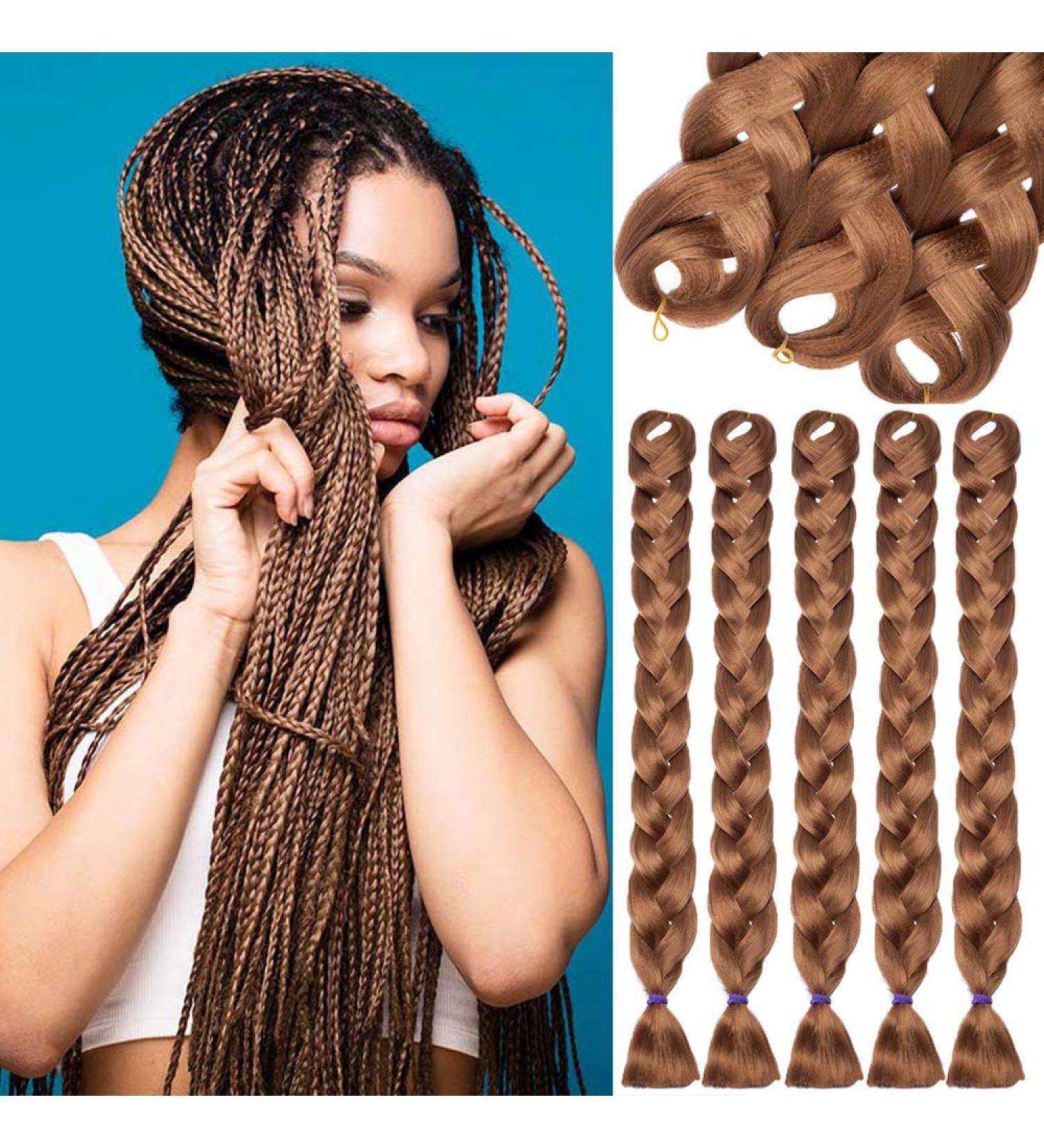 SEGO 41 Braid Extensions - Synthetic Crochet Braiding Hair 165g/Bundle in Light Brown | Premium Quality & International Shipping - Buy Online on GoSupps.com