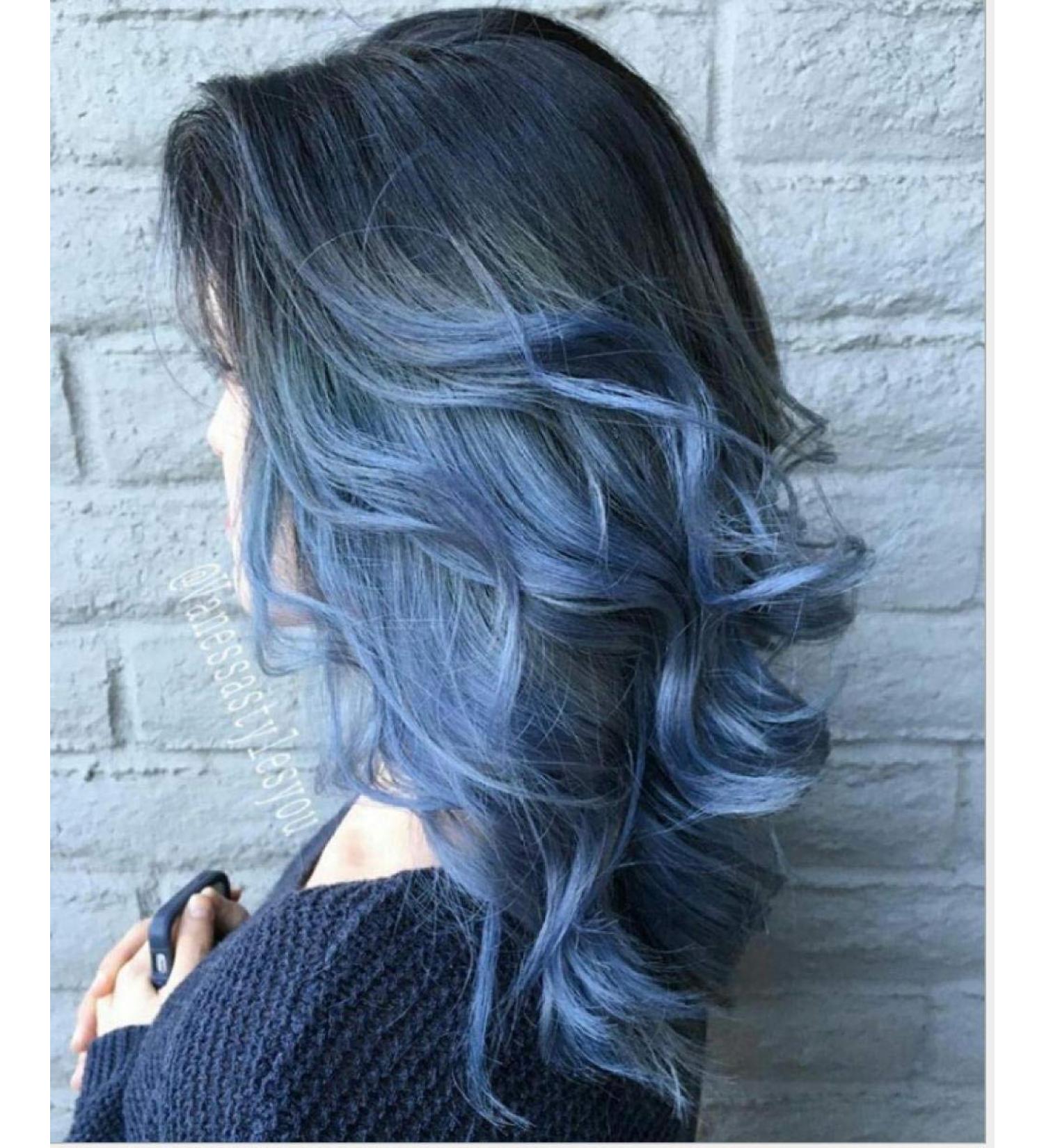 BGHJUE Halloween Wig - Blue Curly Half Wig with High Temperature Fiber Highlights for Acting & Costume - Buy Online on GoSupps.com