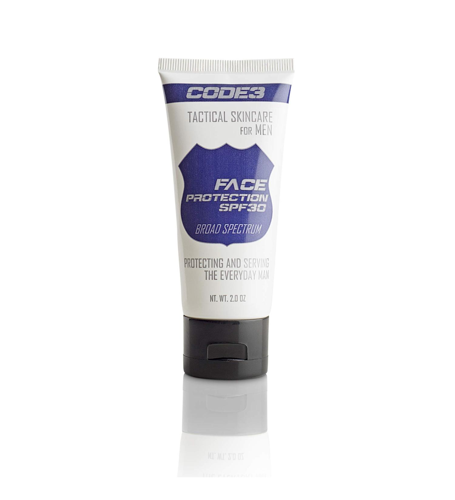 CODE 3 Men's Face Protection SPF 30 - Anti-Aging Moisturizer and Sunscreen for Face and Bald Heads - Buy Online on GoSupps.com