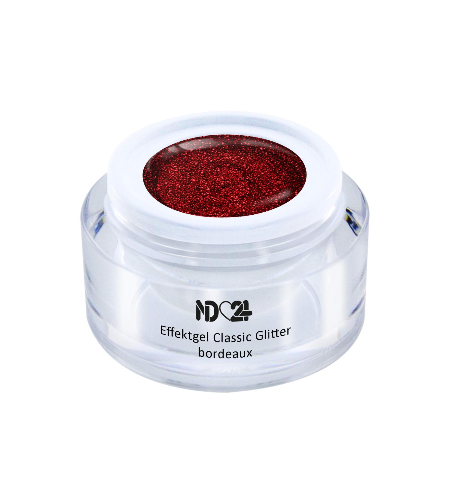 UV LED Effect Gel Classic Glitter Bordeaux - Red - Studio Quality - 5ml | Made in Germany | International Shipping Available - Buy Online on GoSupps.com