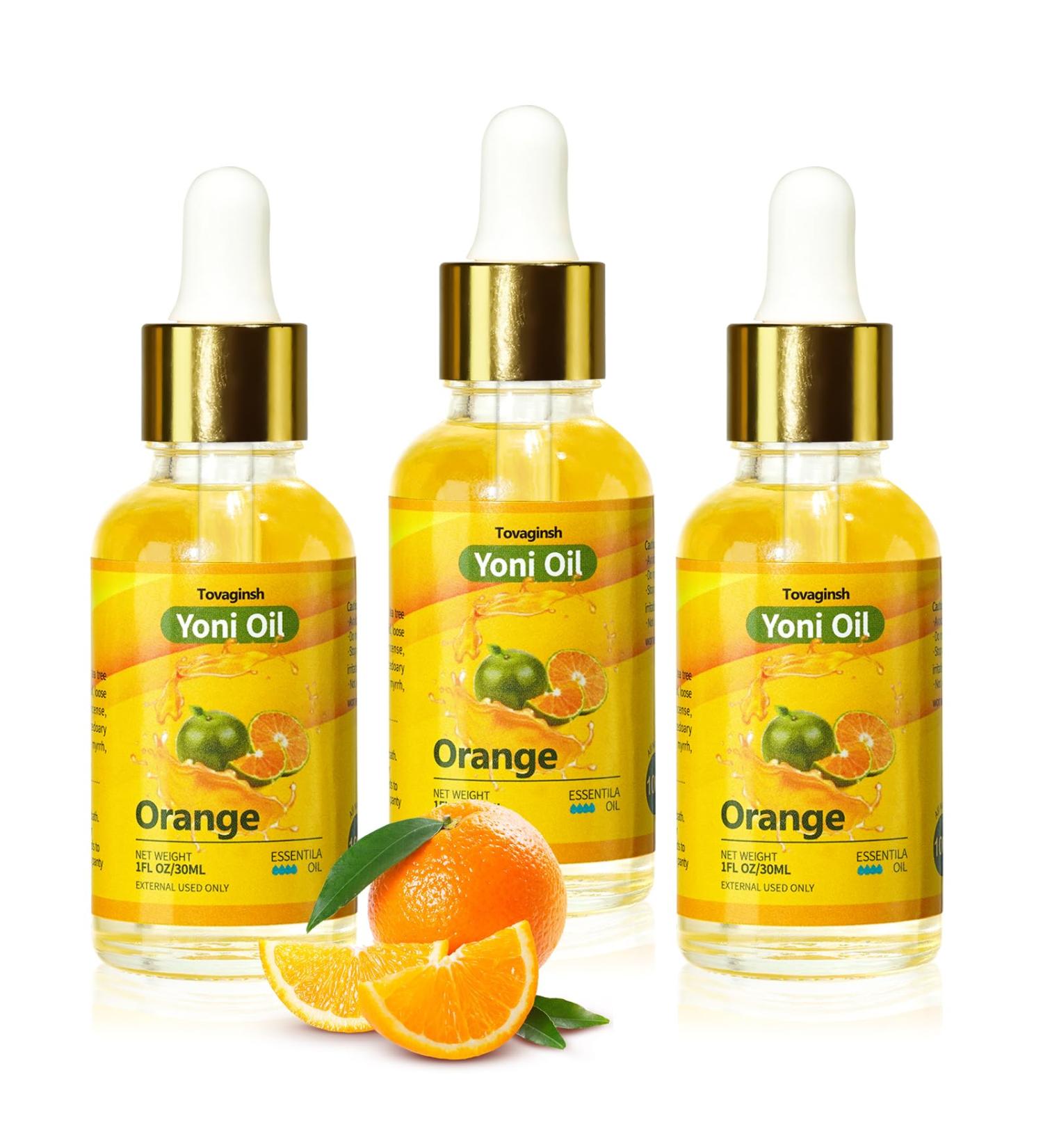 3Pack Yoni Oil for PH Balance | Feminine Hygiene Wash & Moisturizer | Soothes Vaginal Dryness | Intimate Deodorant & Body Oil | Orange Juice Scent - Buy Online on GoSupps.com