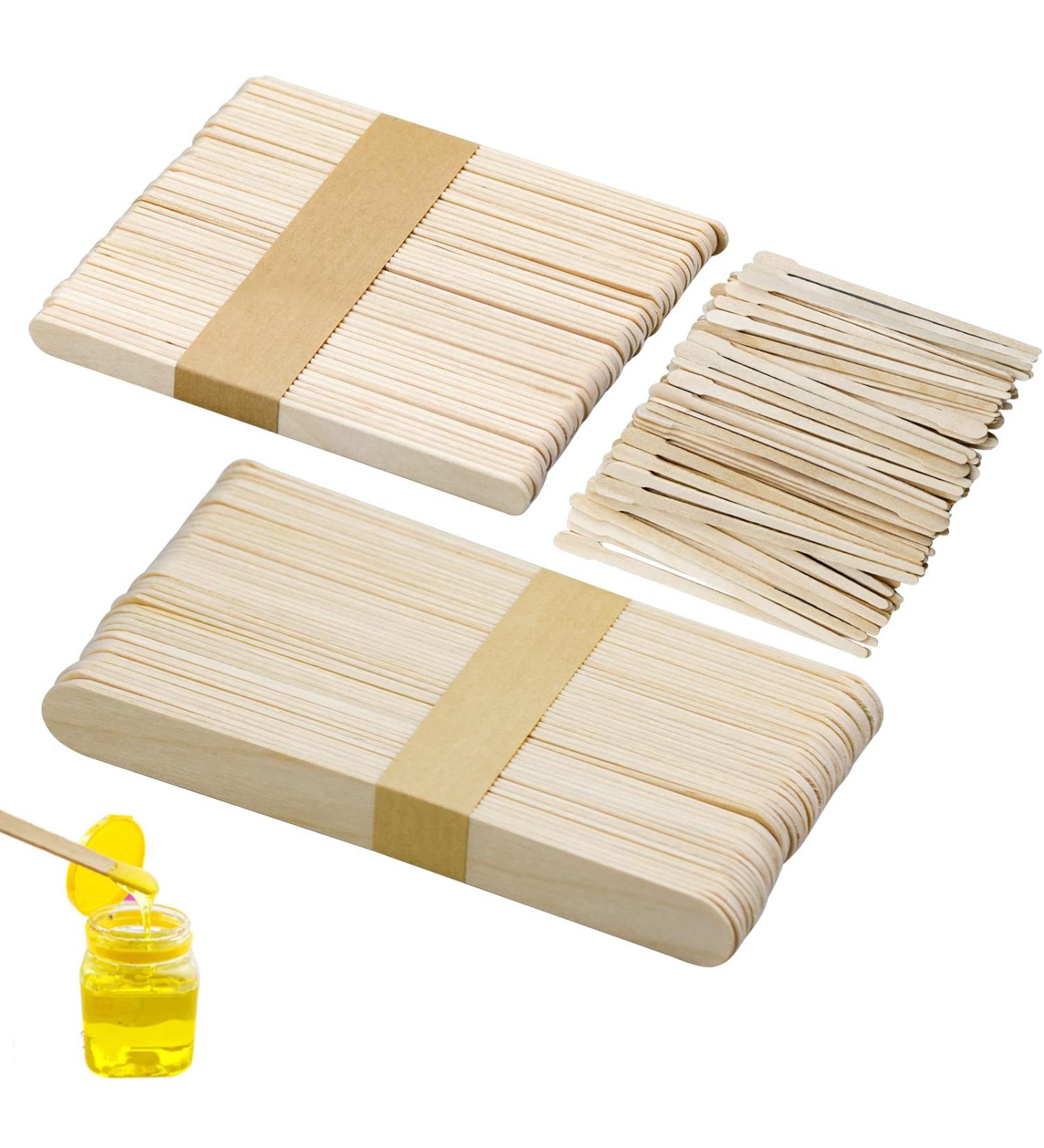 LUOCAI Wooden Eyebrow Waxing Applicator Sticks 200 Pcs - Small Spatulas for Face & Eyebrows Hair Removal - Buy Online on GoSupps.com