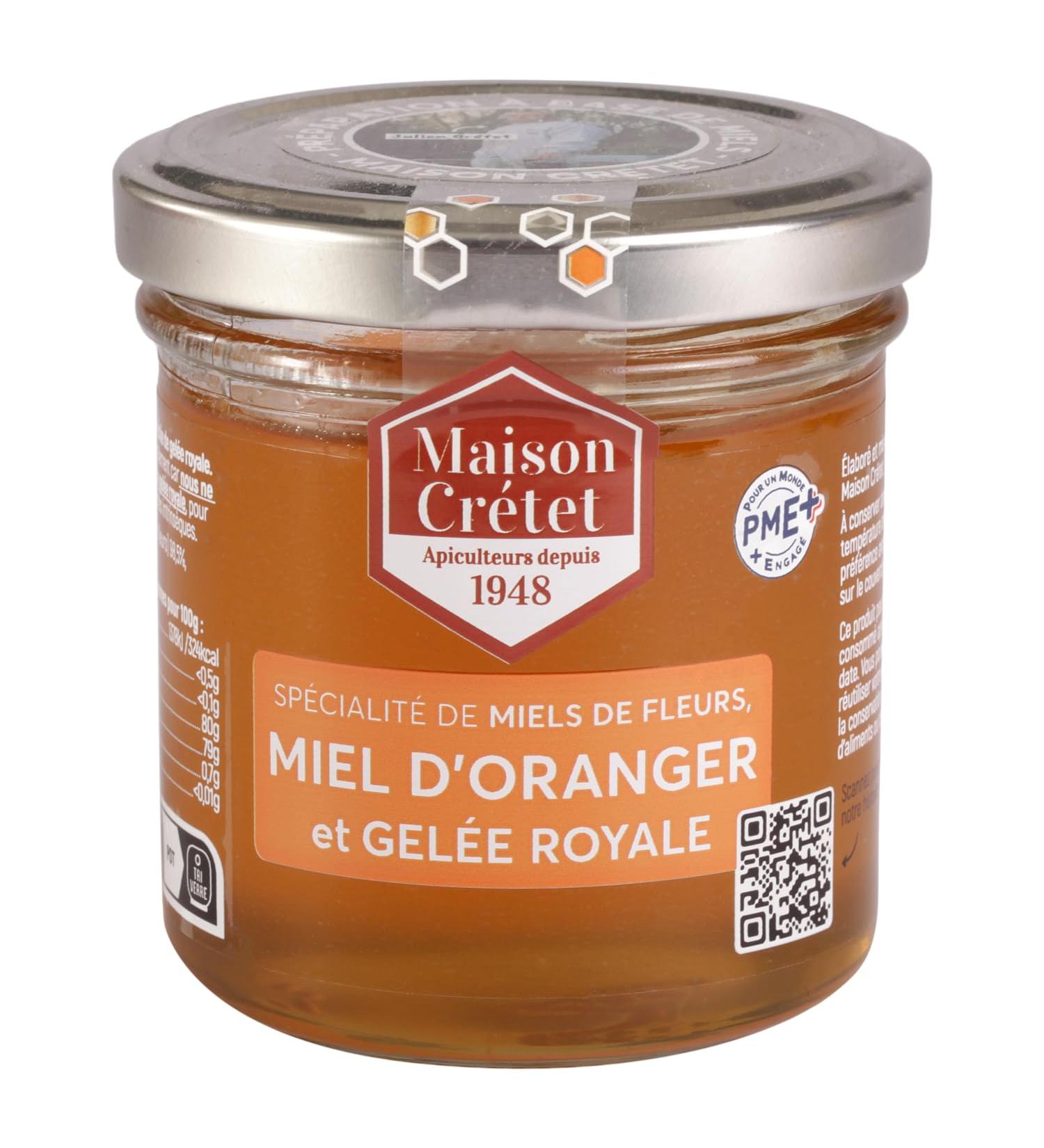 Maison Cr tet | Orange honey and royal jelly 170g | 1 glass jar