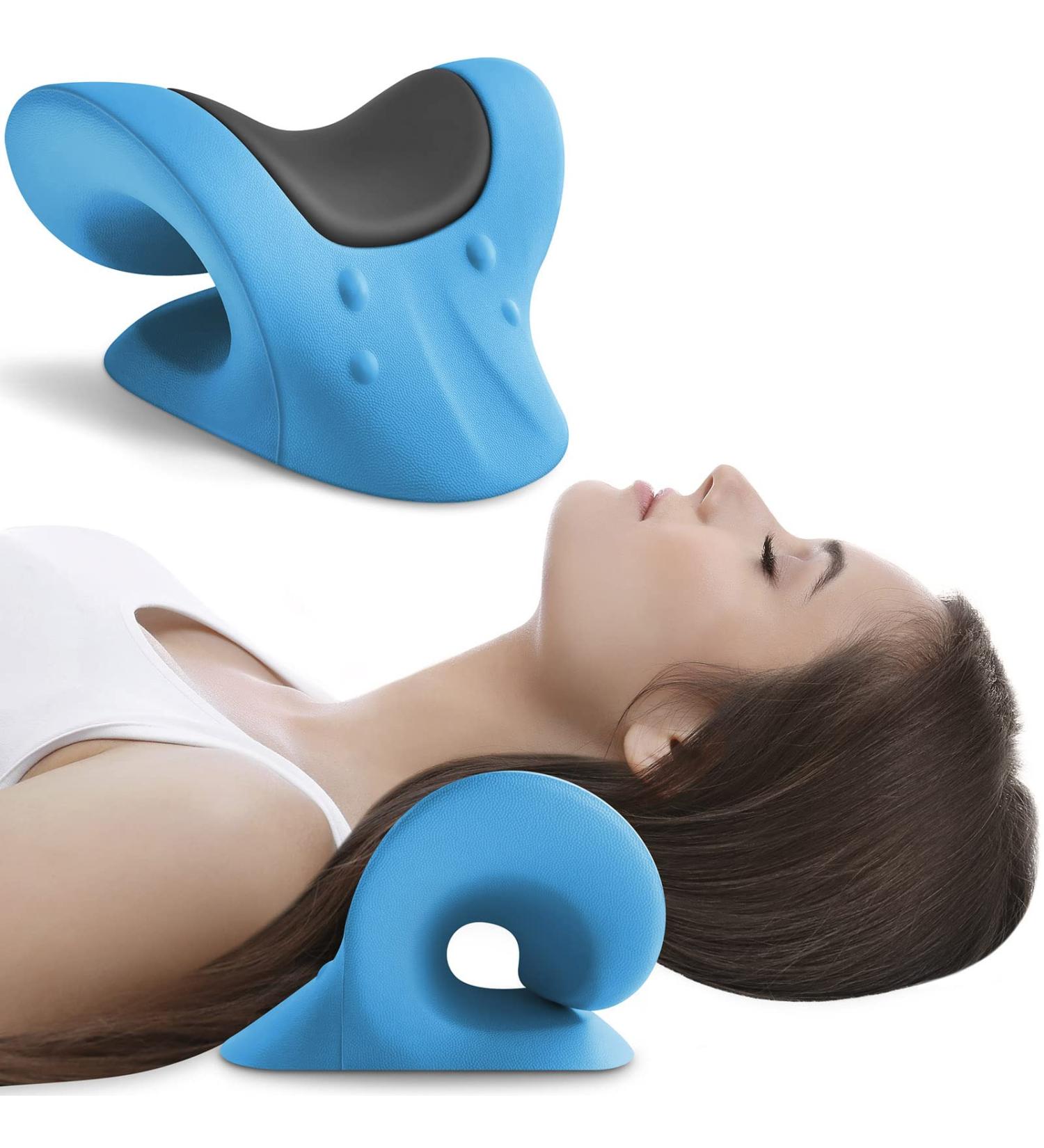 Anzorhal Neck Massage Device - Blue Neck & Shoulder Pillow for Cervical Pain Relief - Buy Online on GoSupps.com