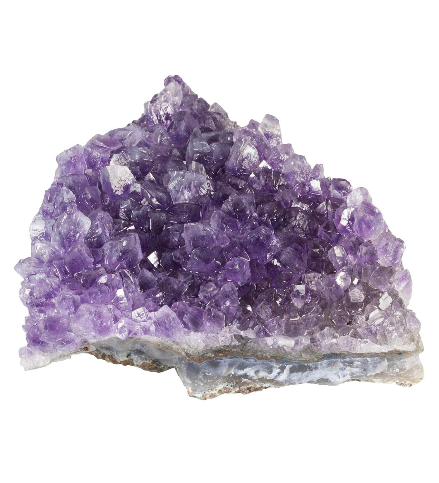 Buy Nupuyai Natural Amethyst Druse Rough Stone - Irregular Crystal Cluster for Reiki Healing & Home Decoration | Free International Shipping - Buy Online on GoSupps.com