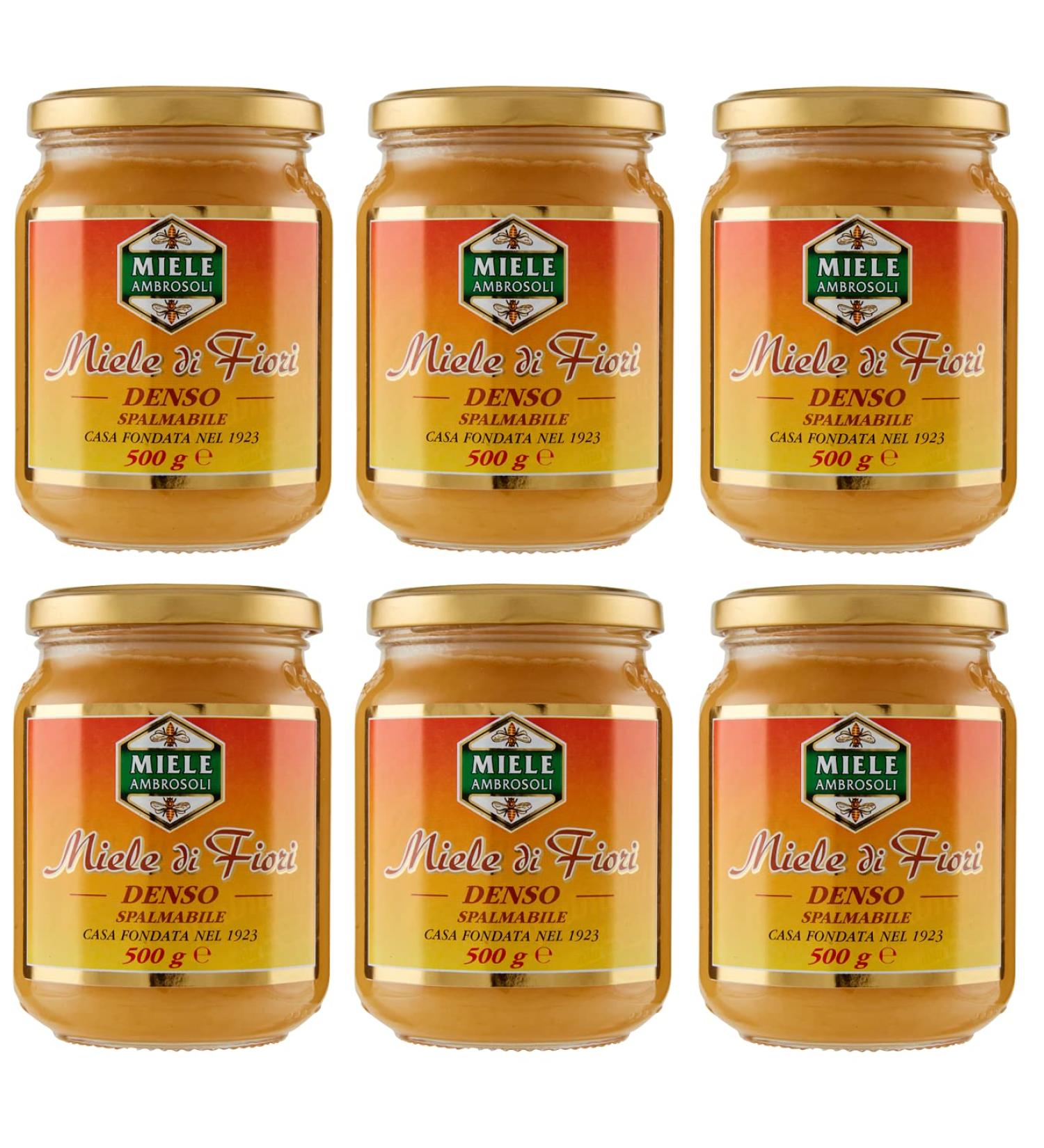 Ambrosoli Dense Flower Honey Spalmabile Lot of 6 dense flower honey 500 g - Buy Online on GoSupps.com