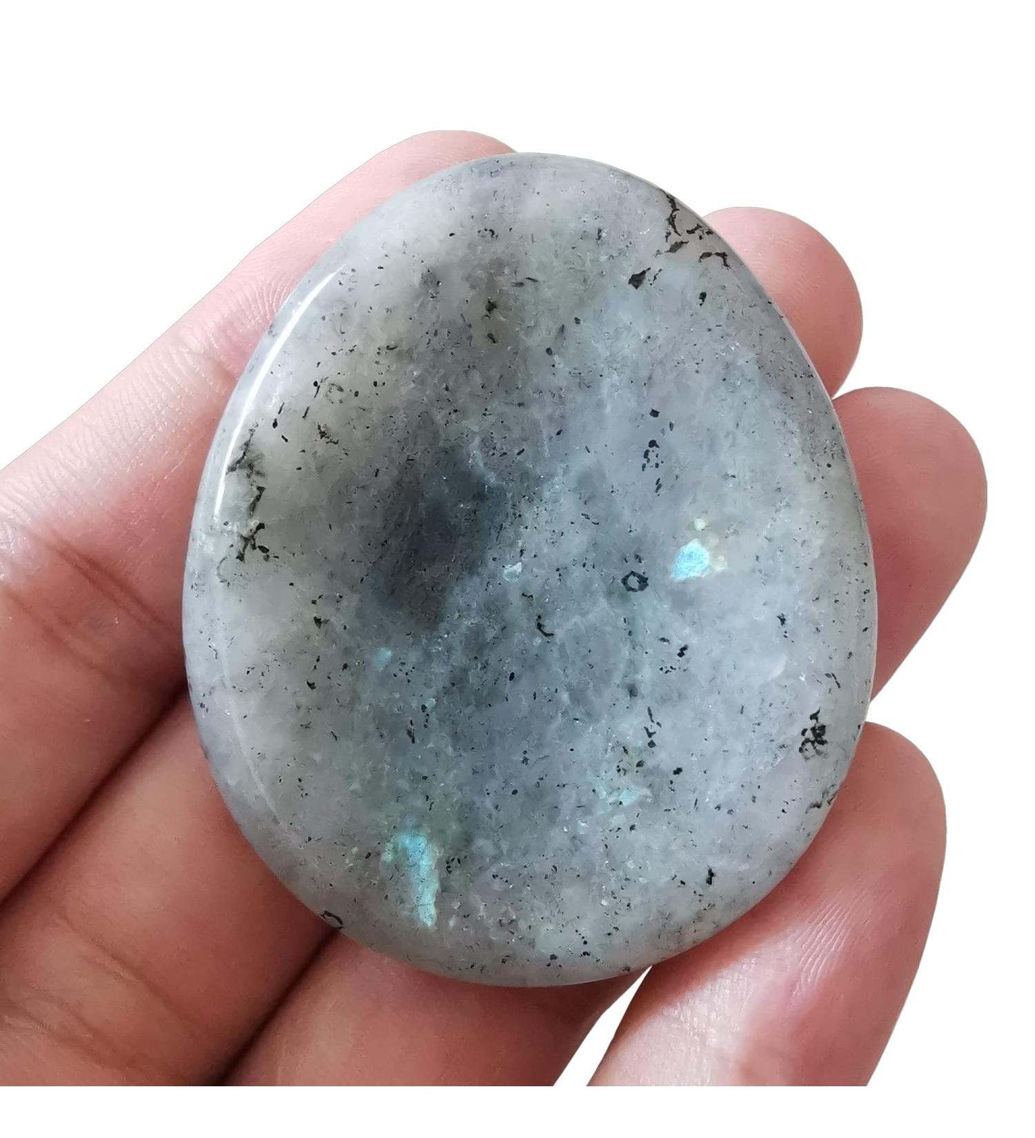Moonstone Water Drop Chakra Thumb Worry Stone | Stress Relief Healing Reiki Crystal | Pocket Palm Stones for International Shipping - Buy Online on GoSupps.com